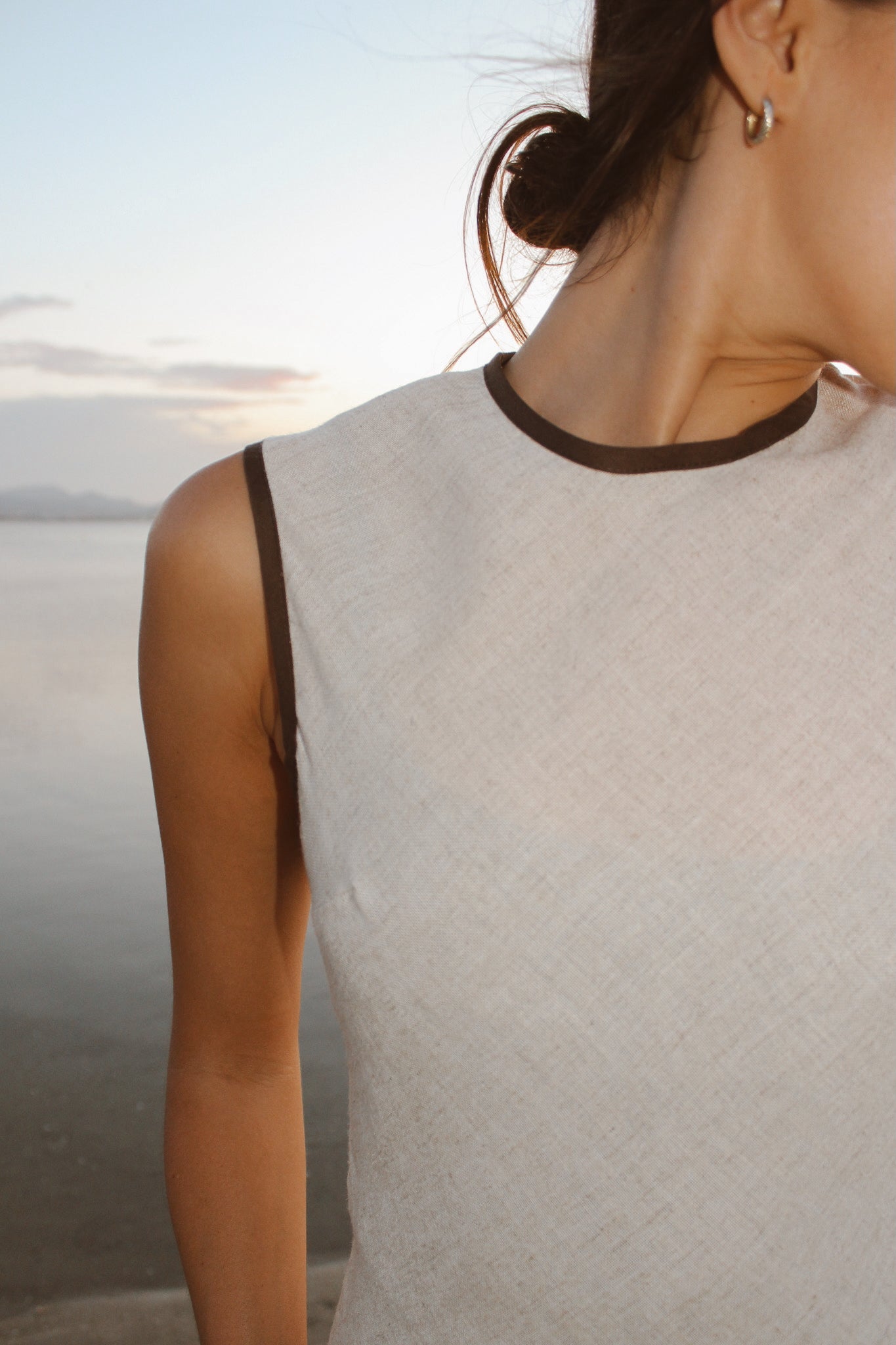 Vestido Arena Lino Liso