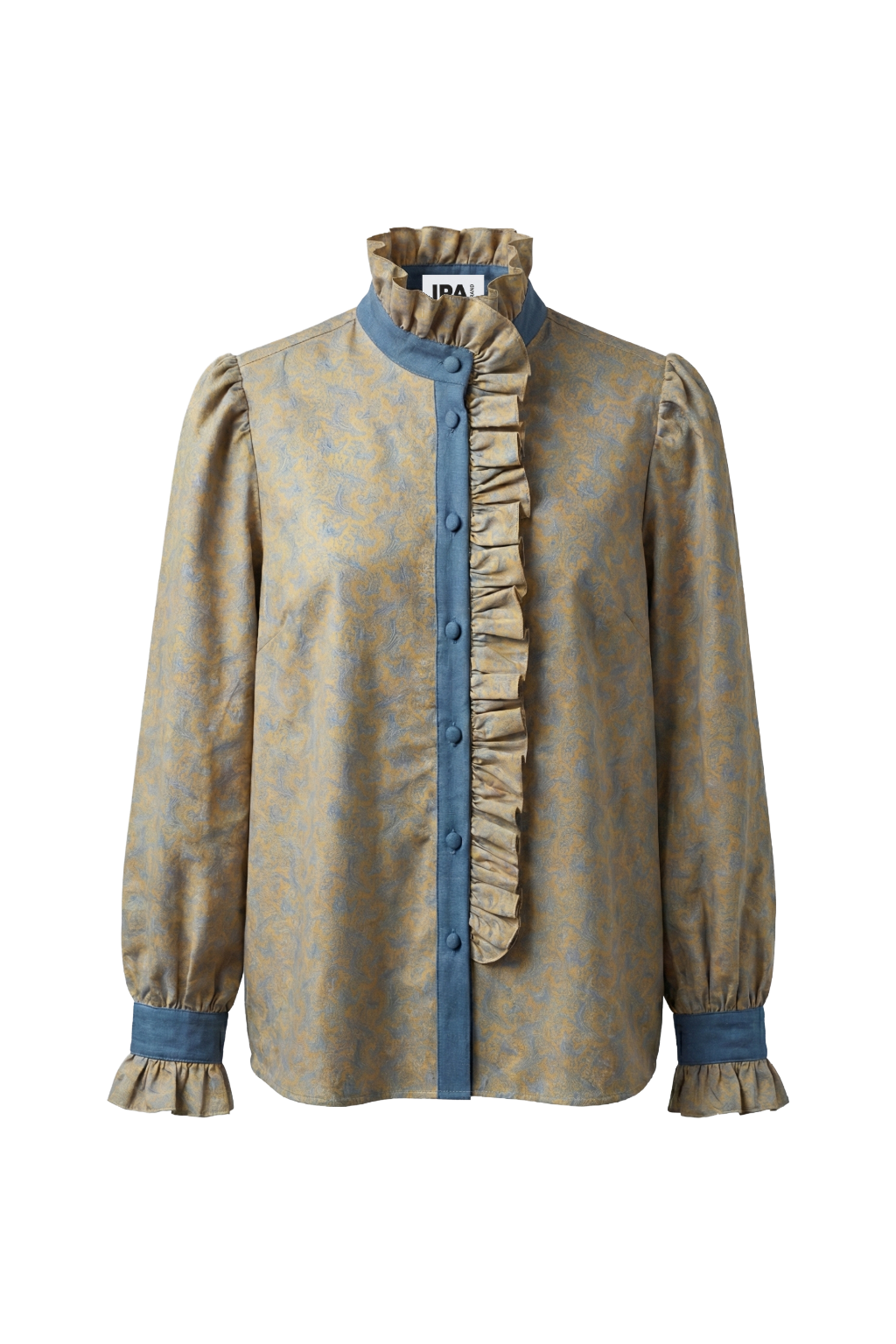 Leo Blouse with Yellow Ruffle