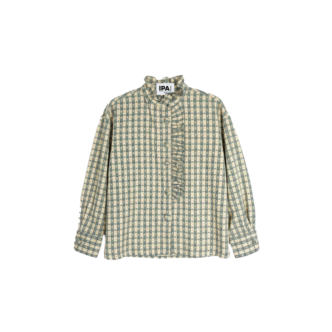 Virgo Green Striped Overshirt