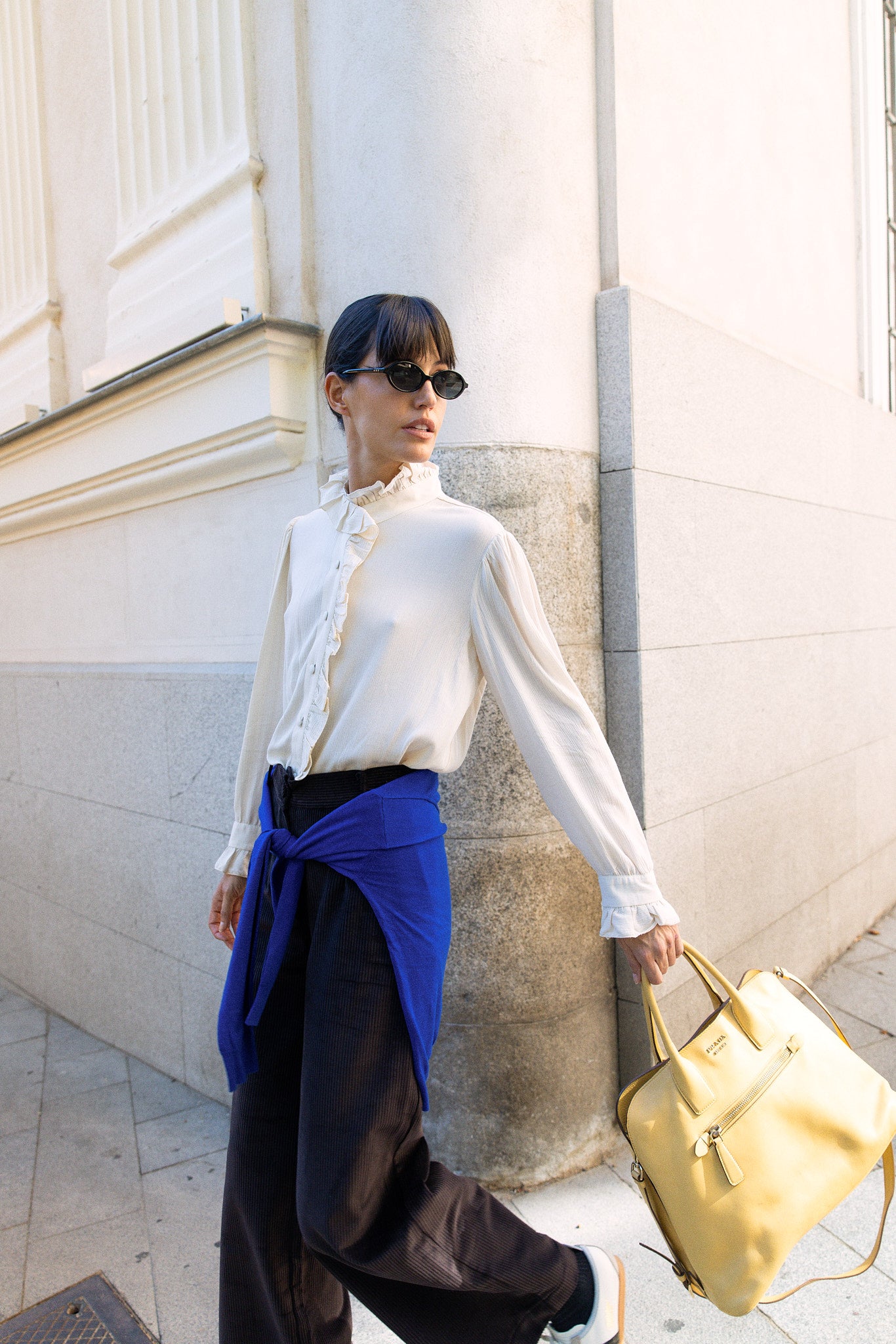 Blusa Amelie Volante Crudo