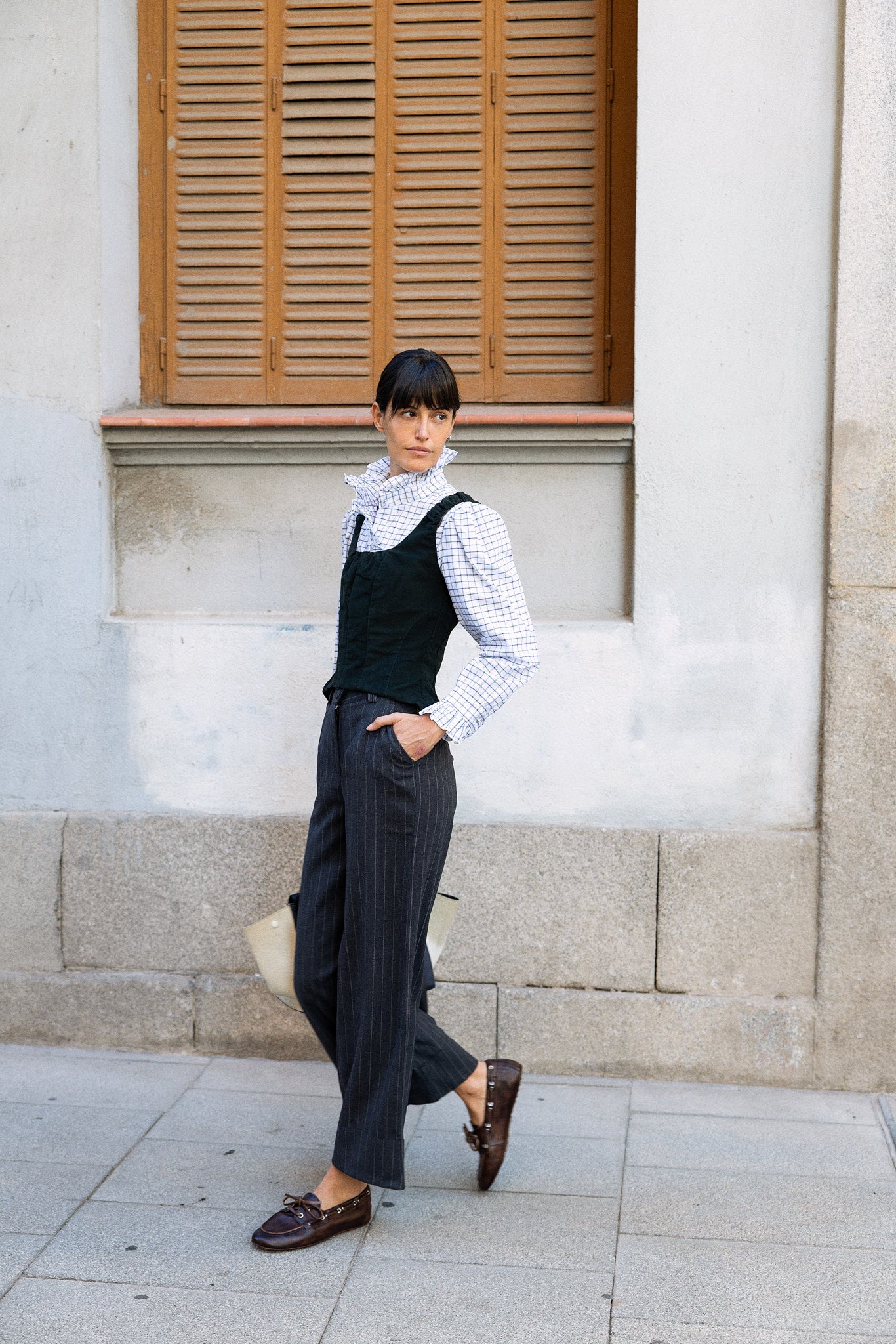 Pantalón Gabrielle Gris Raya Diplomática