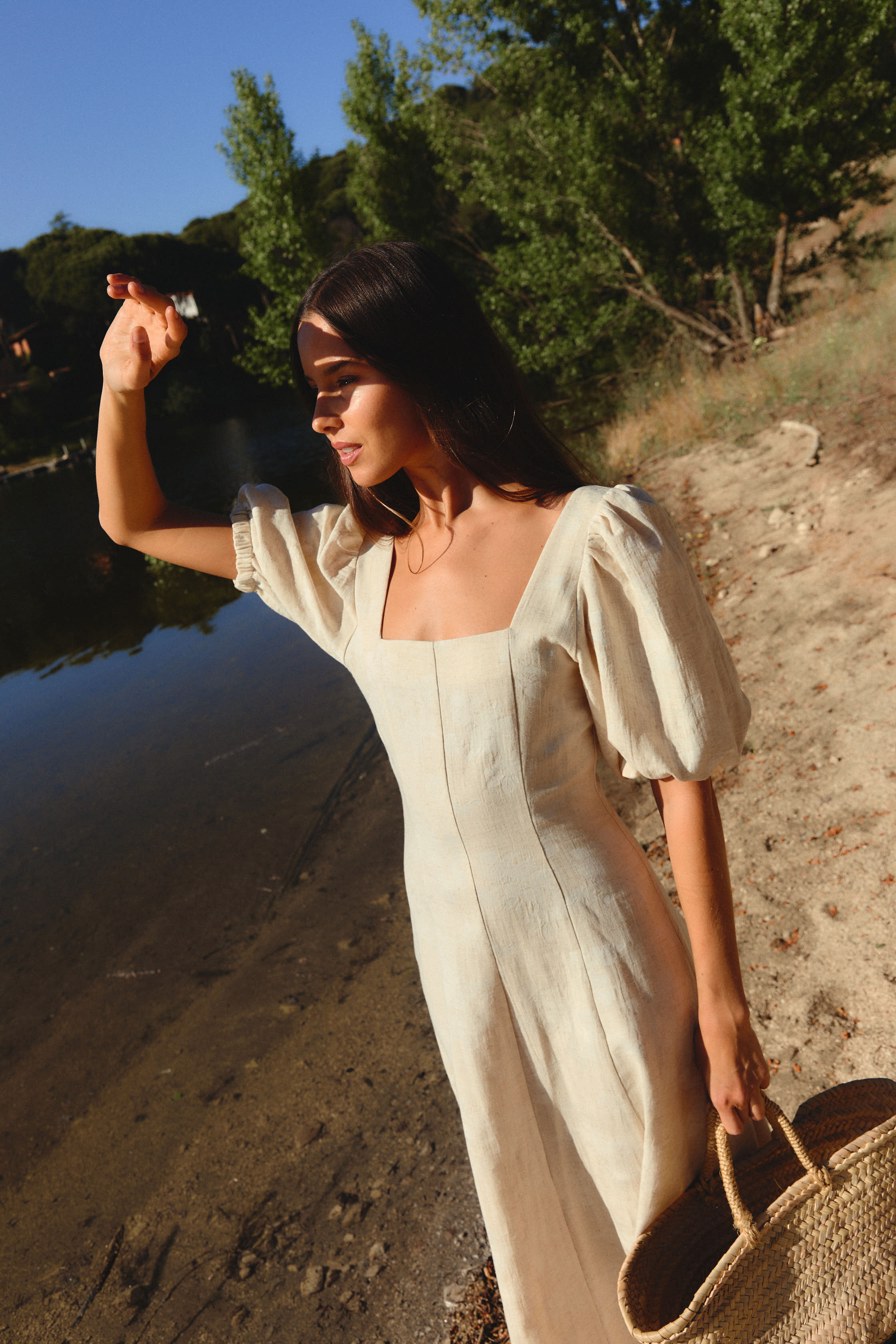 Vestido Roma Estampado Beige