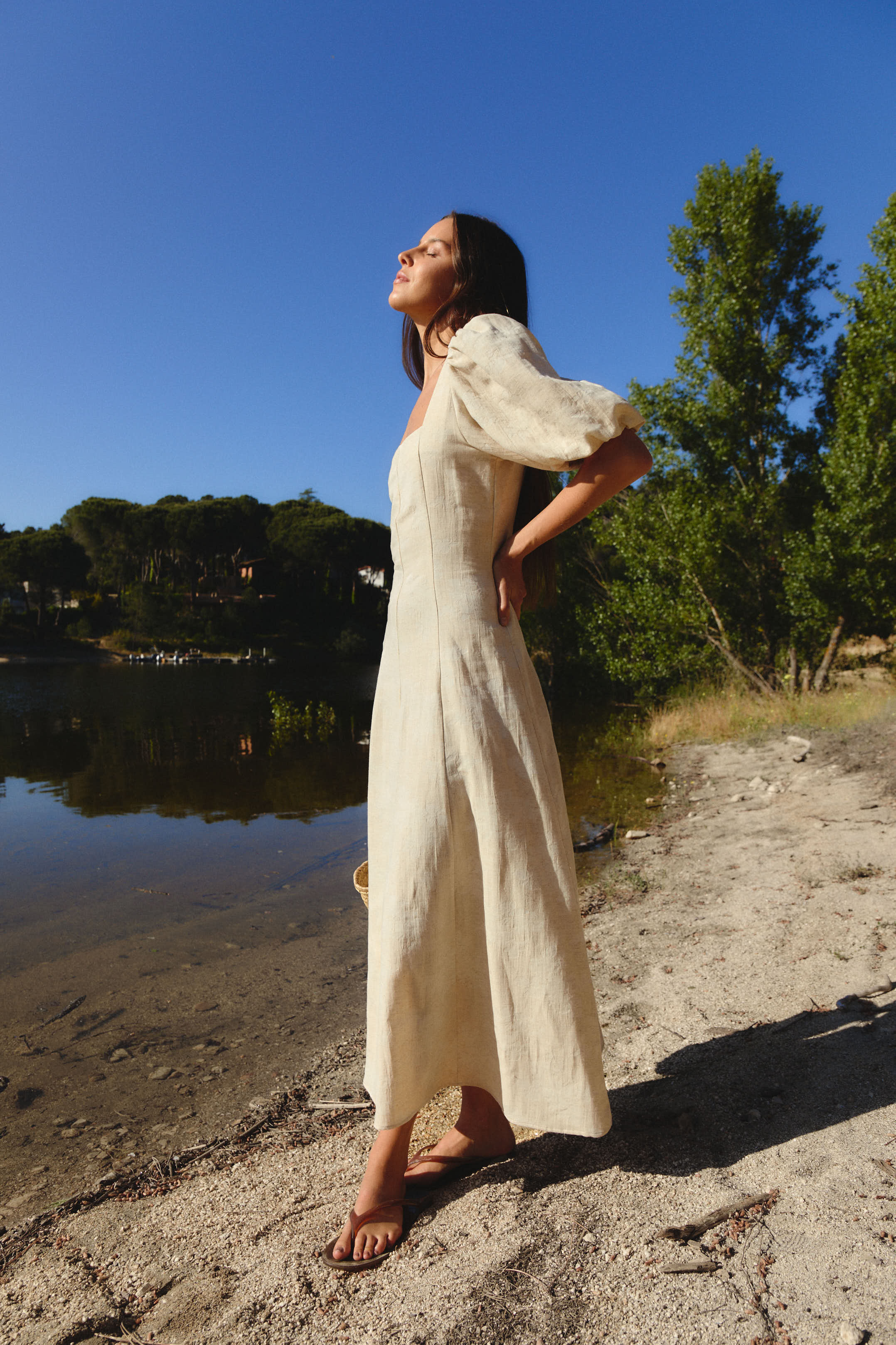 Vestido Roma Estampado Beige