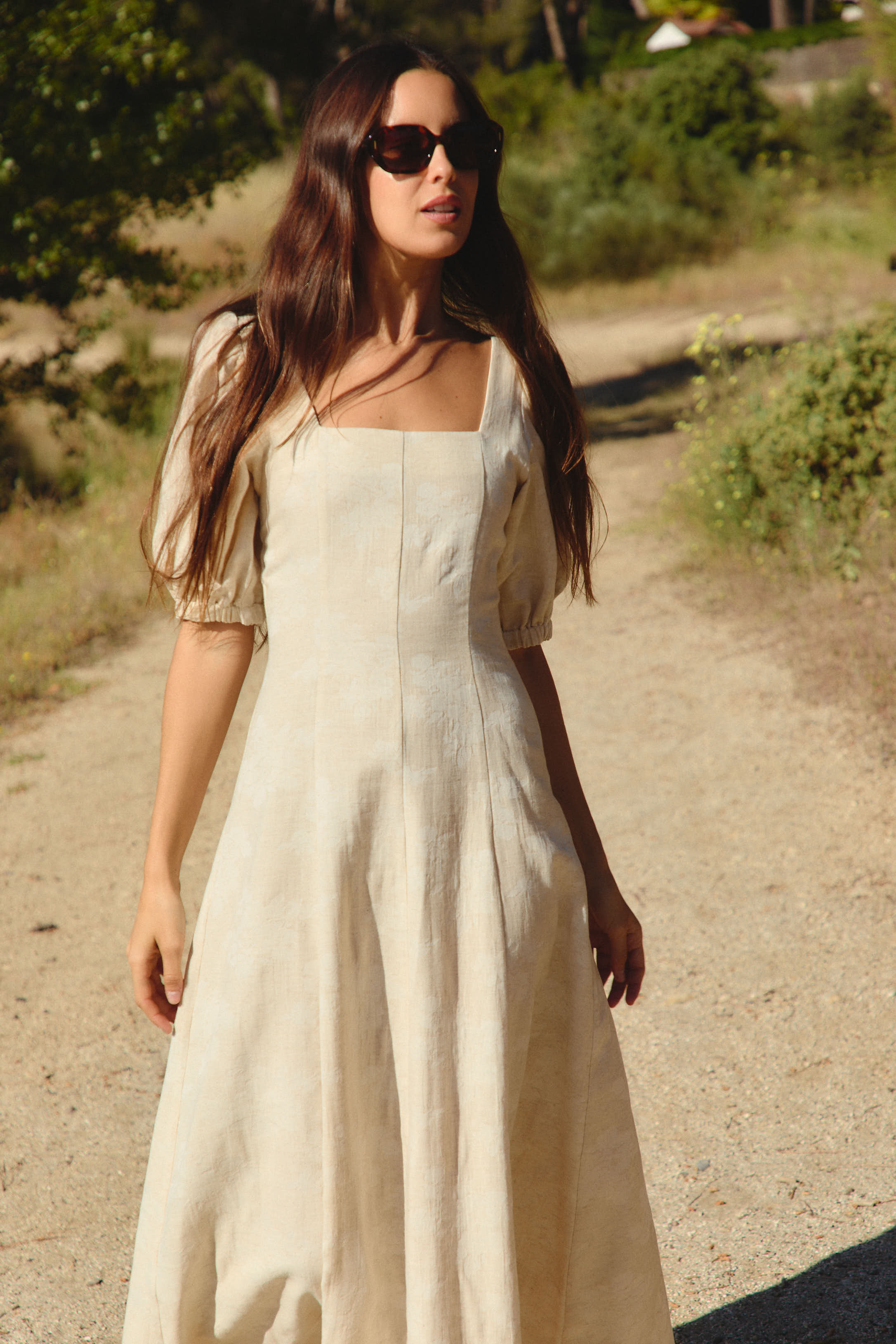 Vestido Roma Estampado Beige