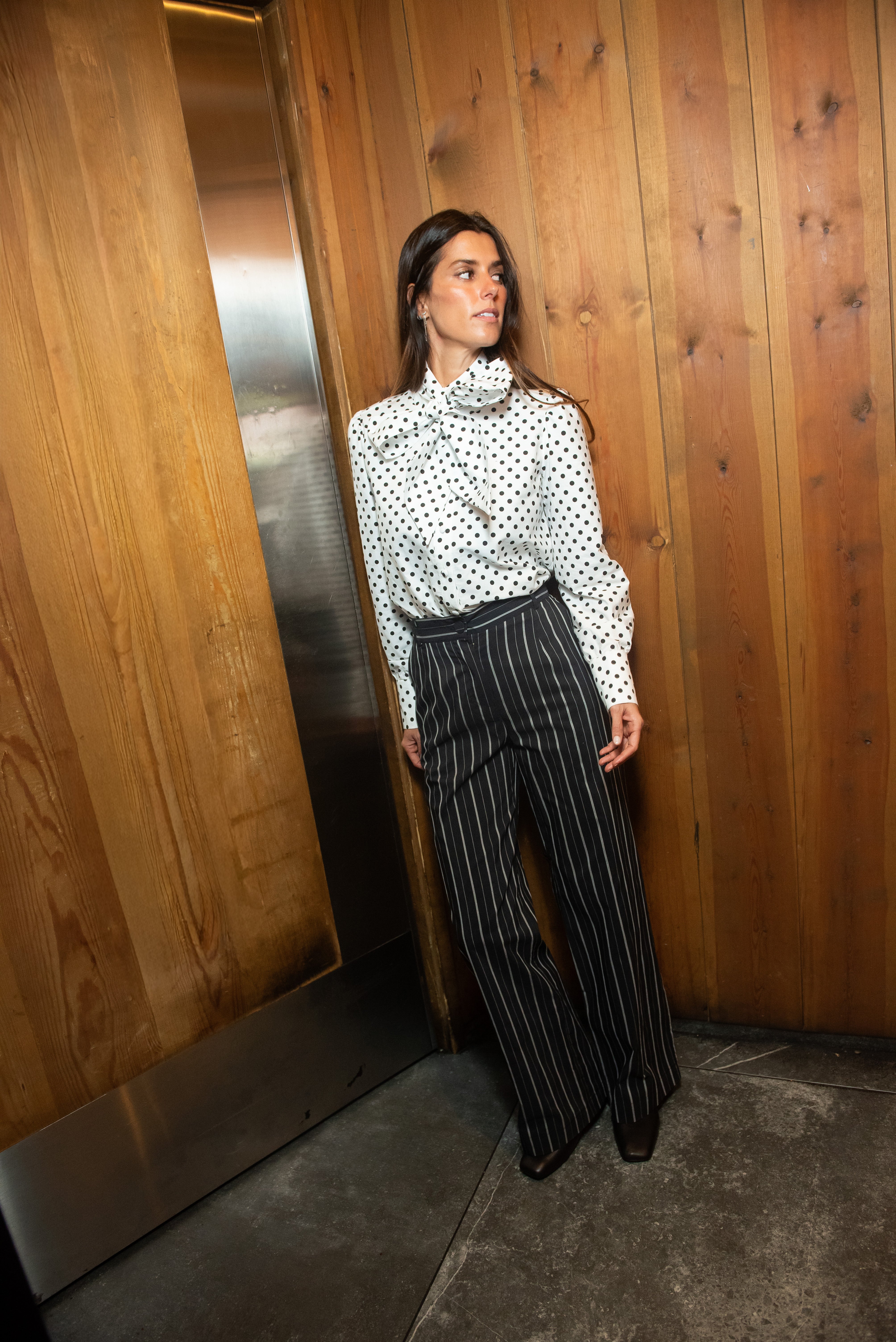 Pantalón Warmth Rayas Blanco y Negro