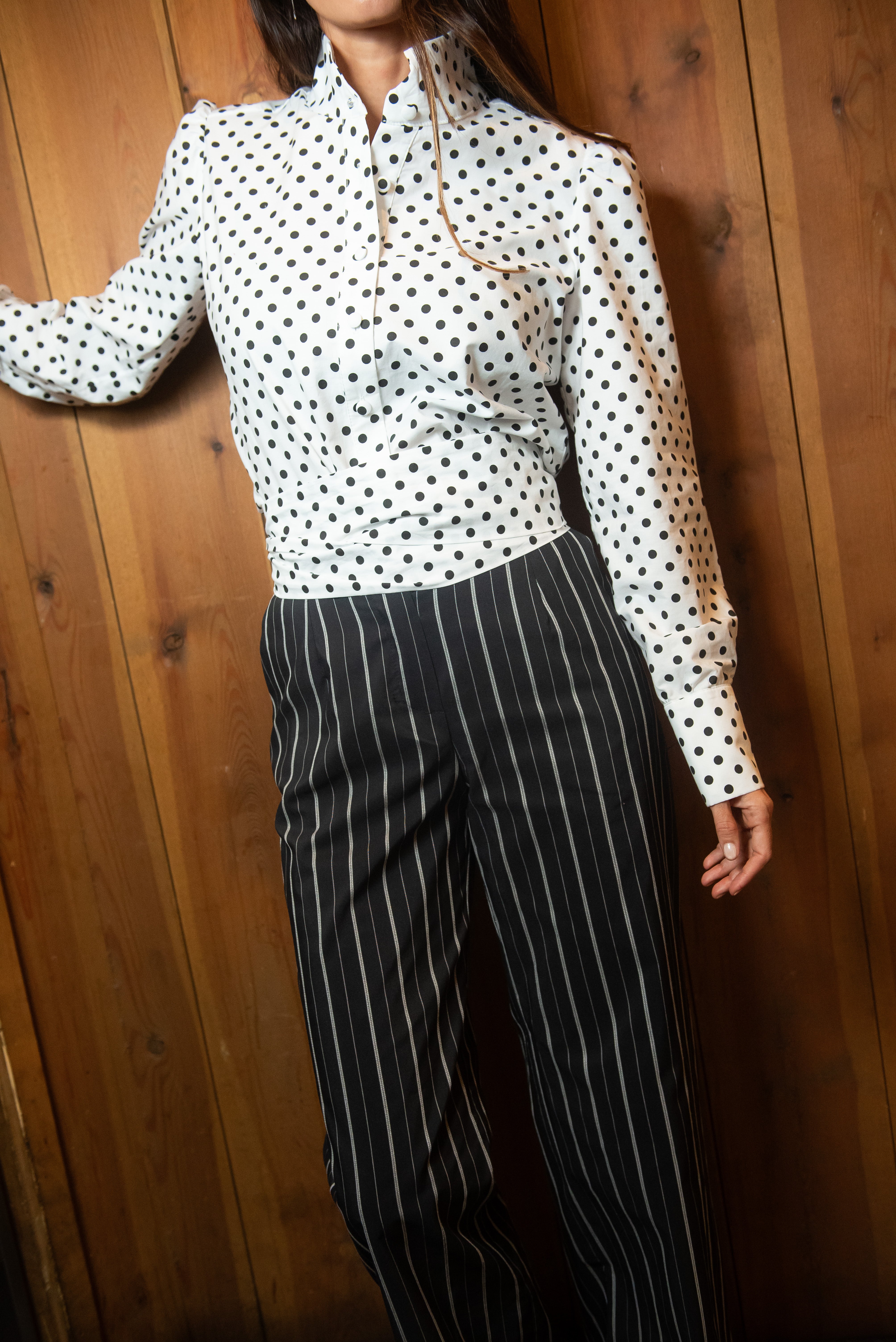 Pantalón Warmth Rayas Blanco y Negro