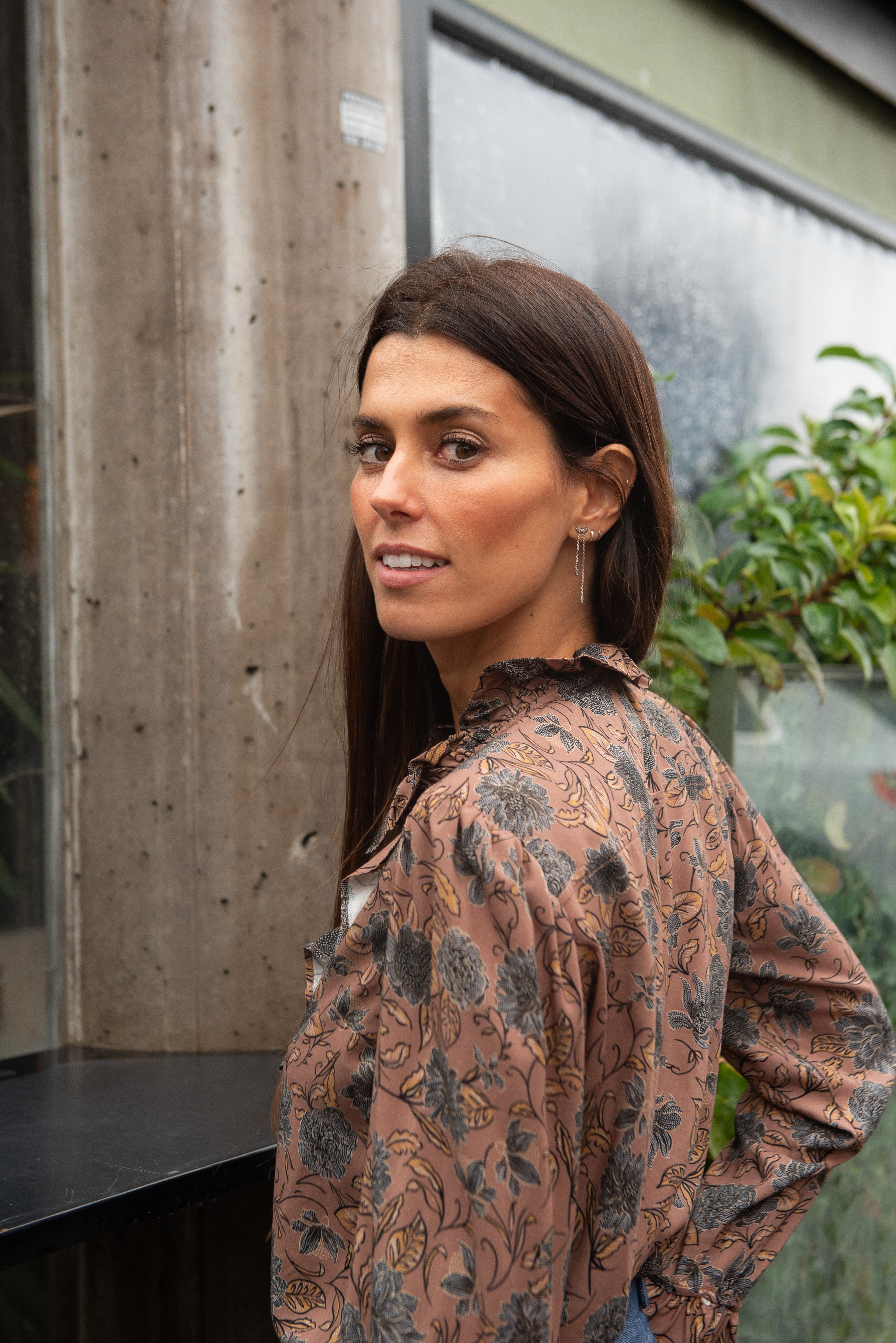 Blusa Toffe Estampado Marrón