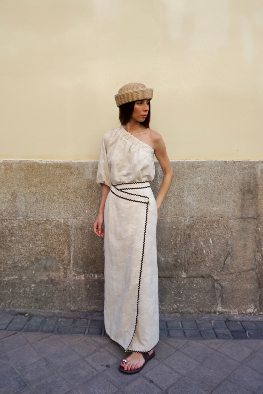 Bari Skirt Beige Print