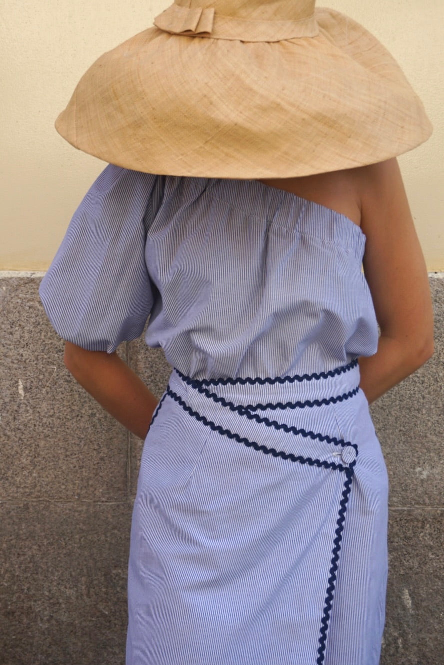 Sardinian Blue Striped Blouse