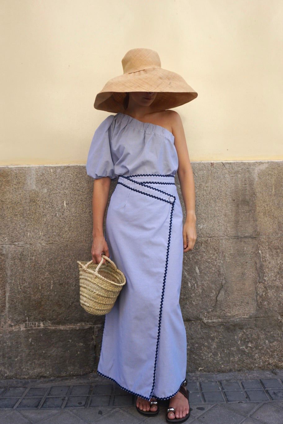 Sardinian Blue Striped Blouse