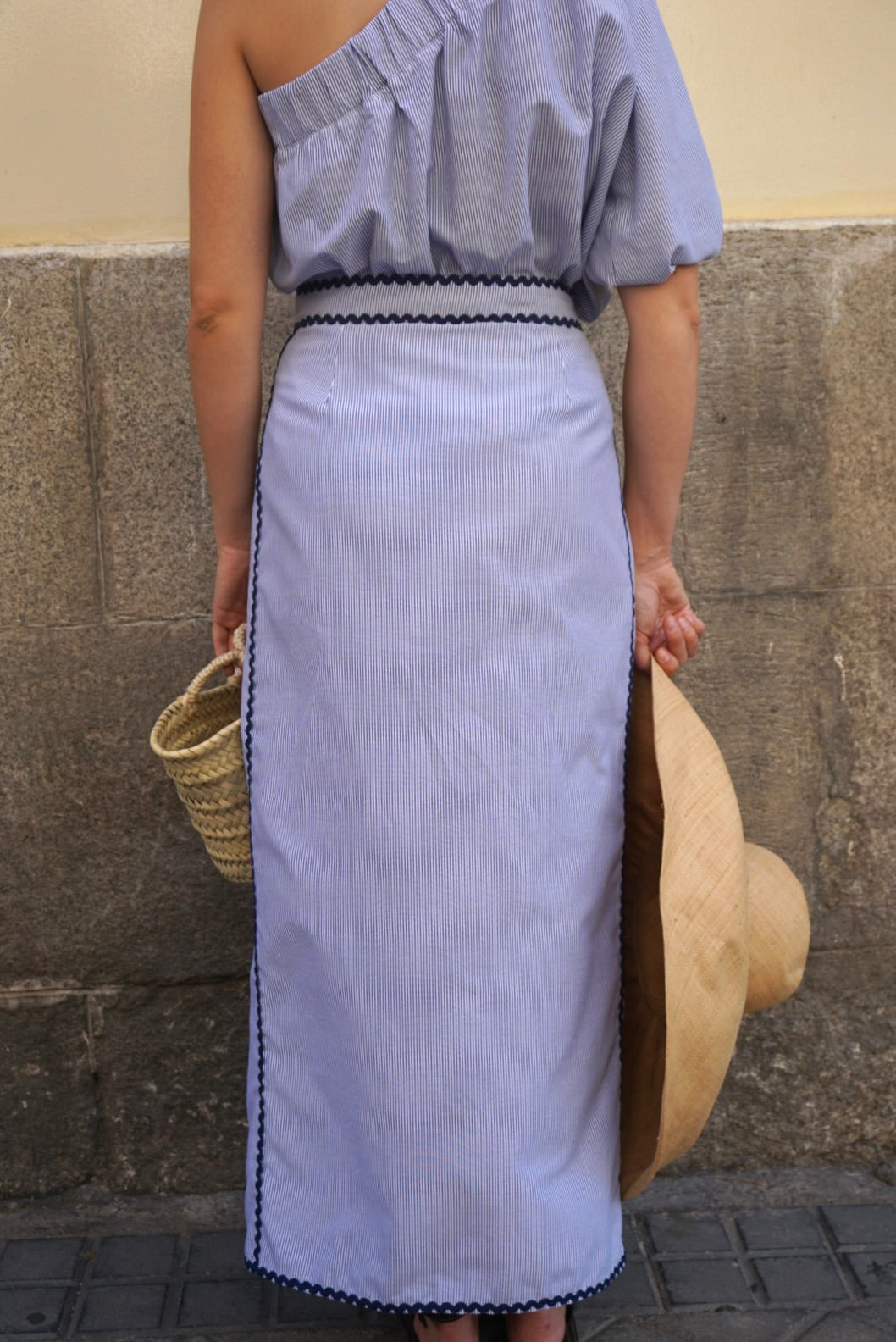 Falda Cerdeña Rayas Azul