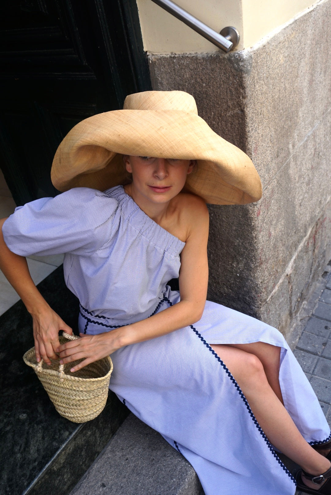 Sardinian Blue Striped Blouse