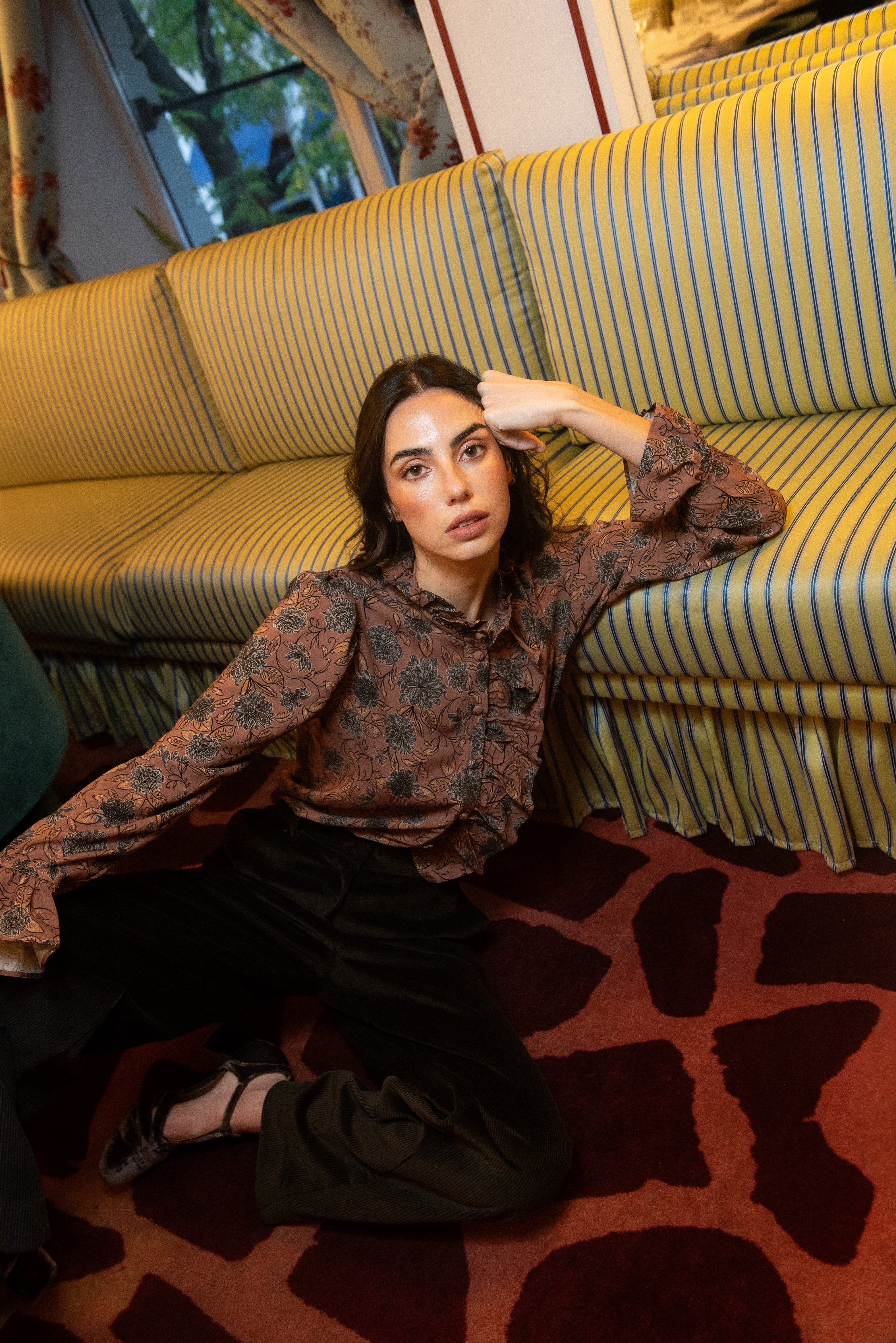 Blusa Toffe Estampado Marrón