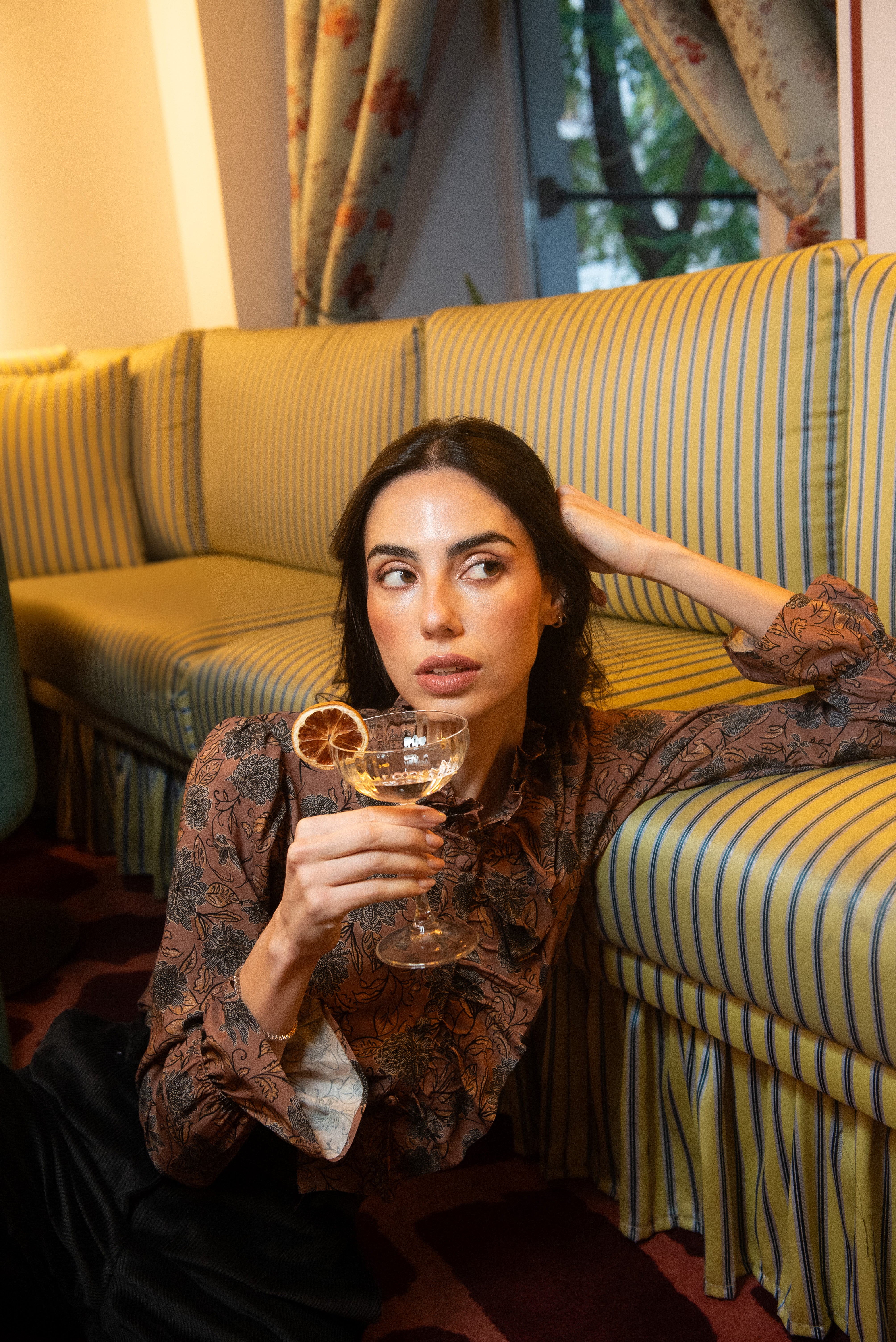 Blusa Toffe Estampado Marrón