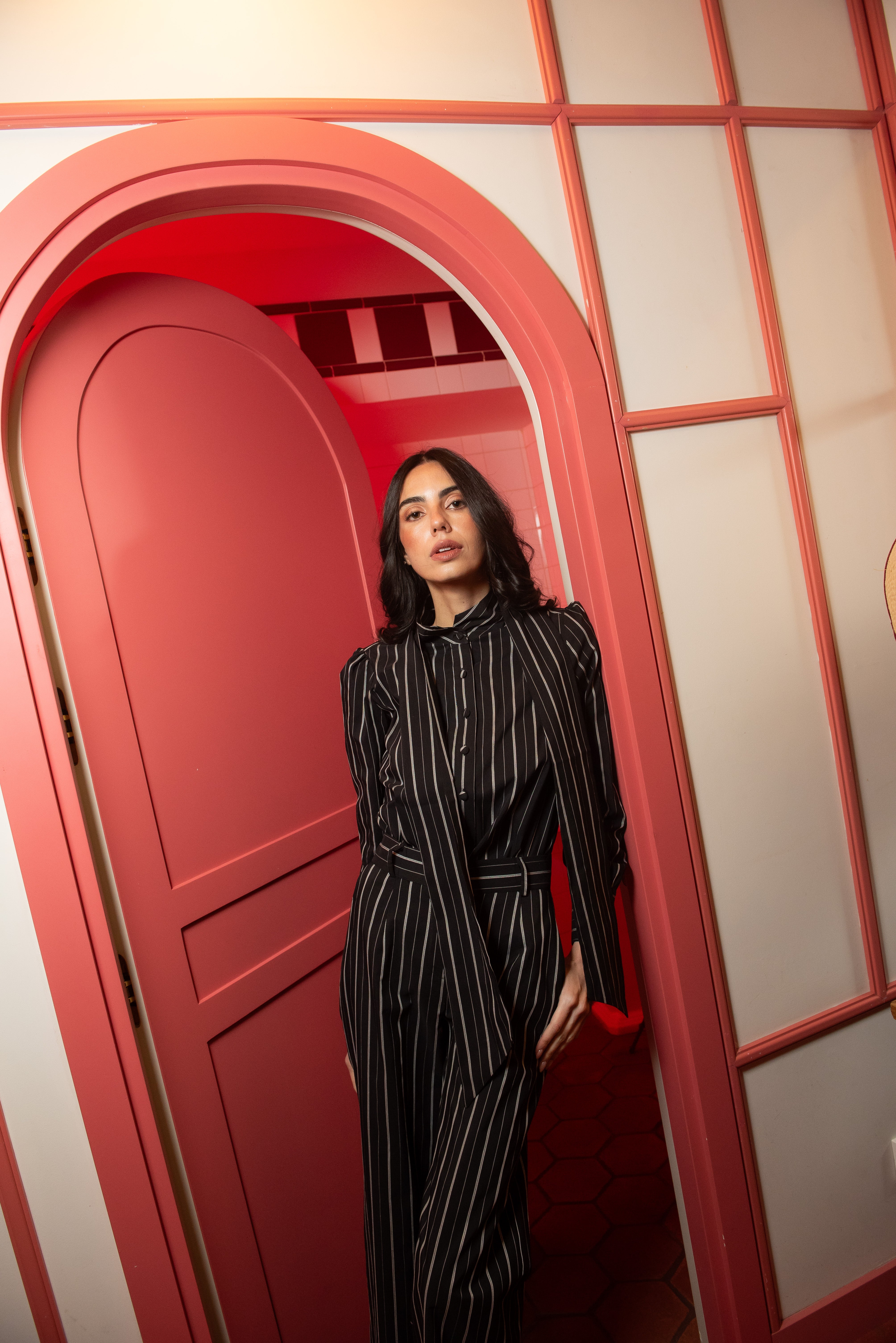 Pantalón Warmth Rayas Blanco y Negro