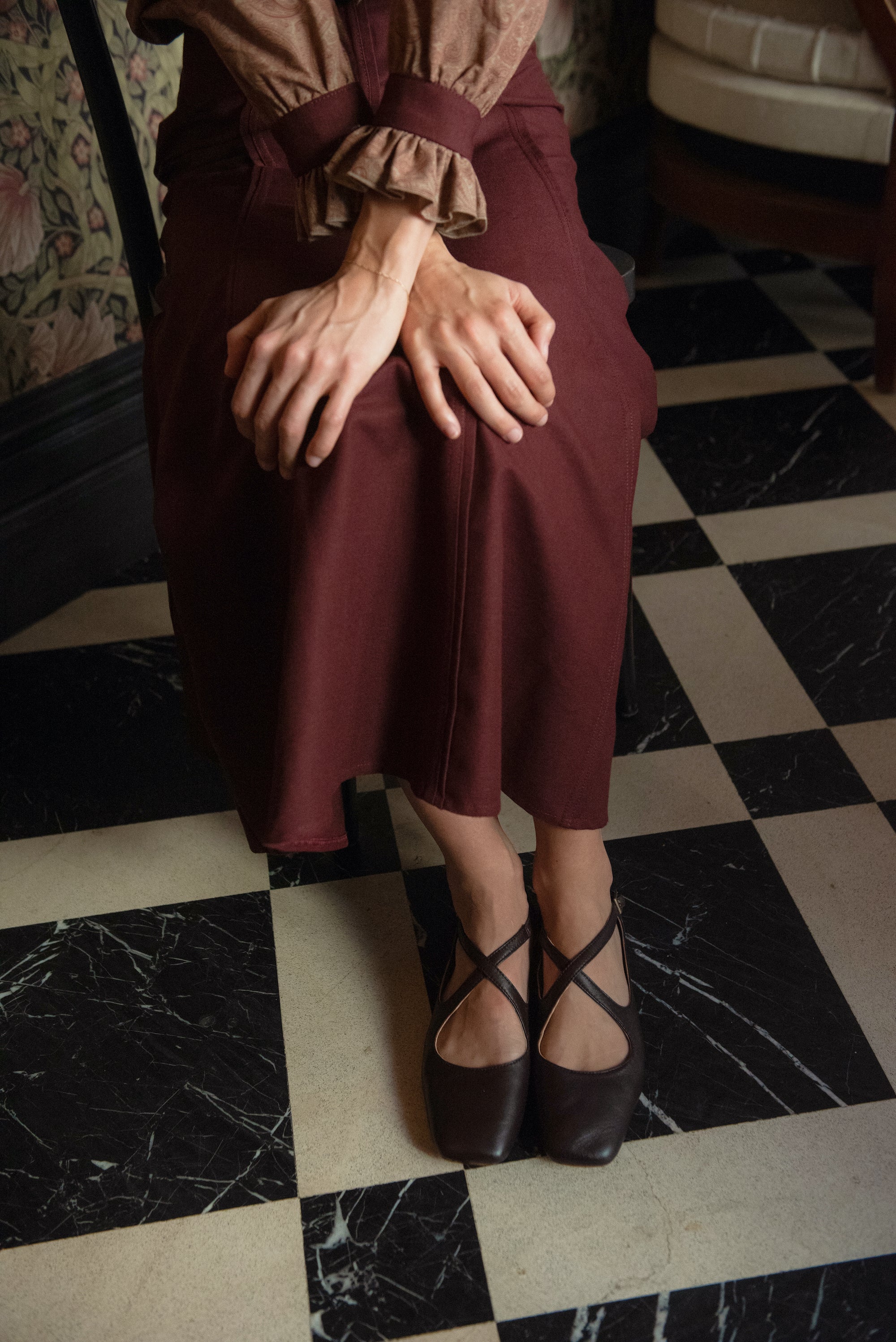 Montblanc Burgundy Skirt