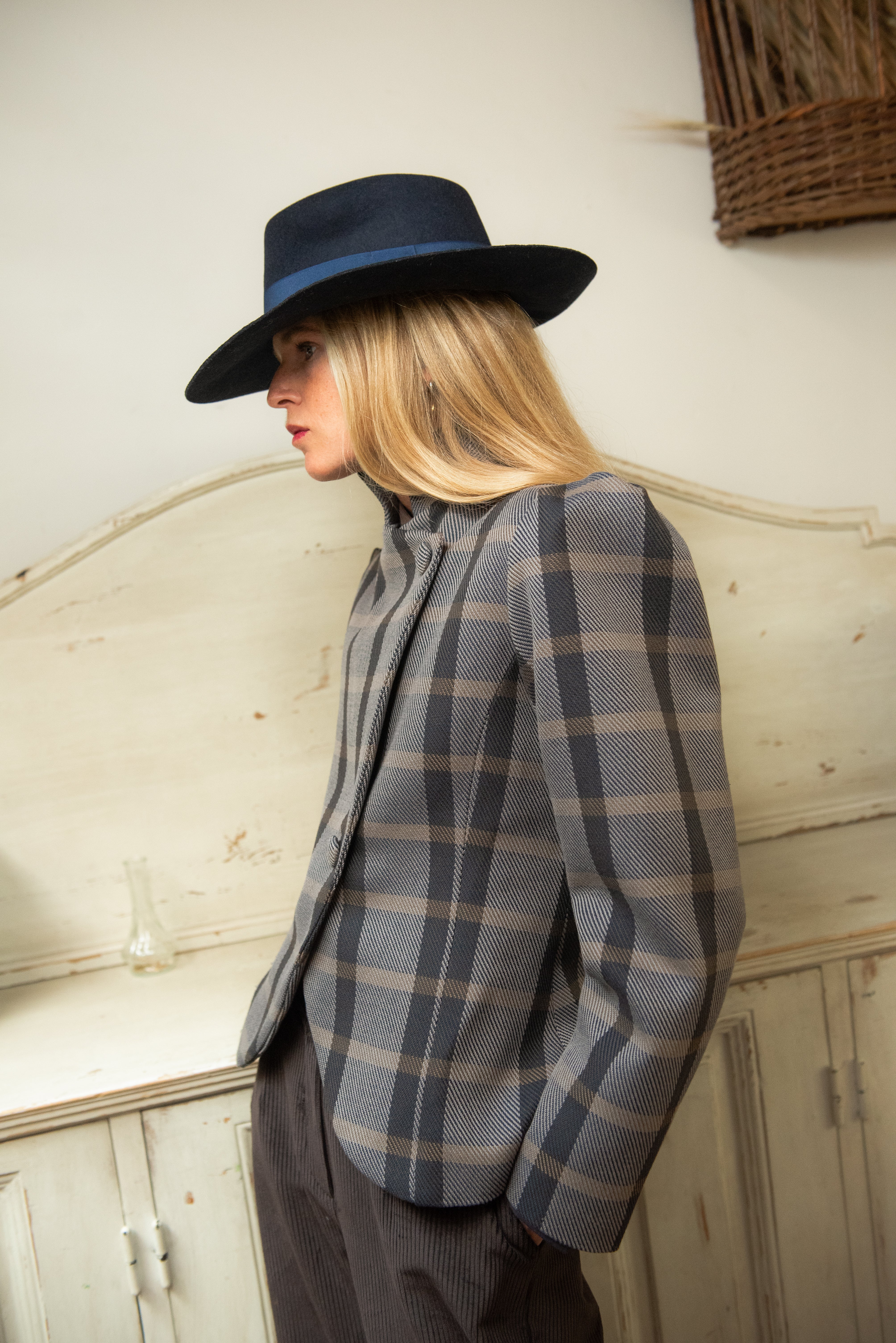 Chaqueta Nordheim Cuadros Azul y Gris