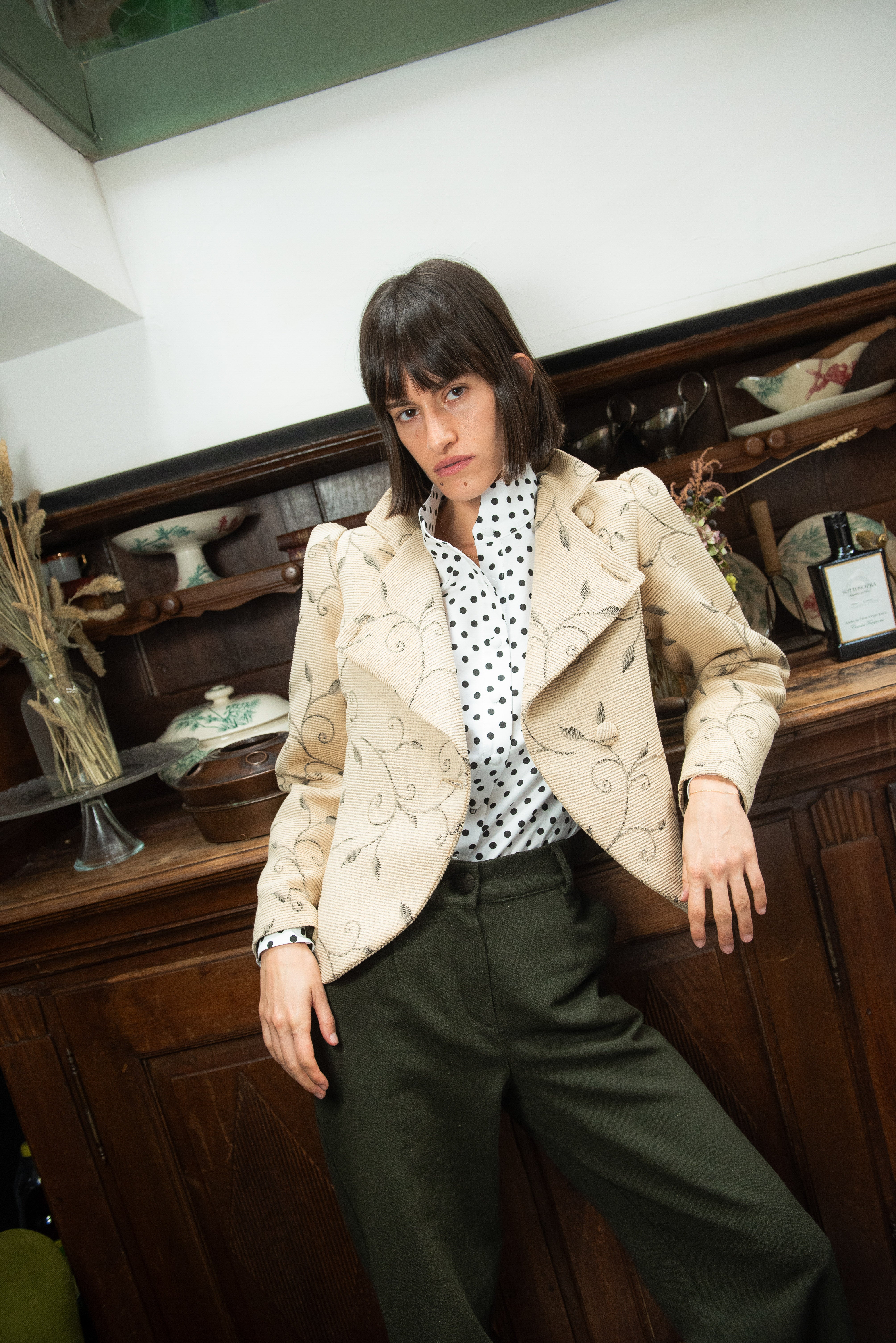 PRE ORDER- Pantalón Rivelin Lana Verde