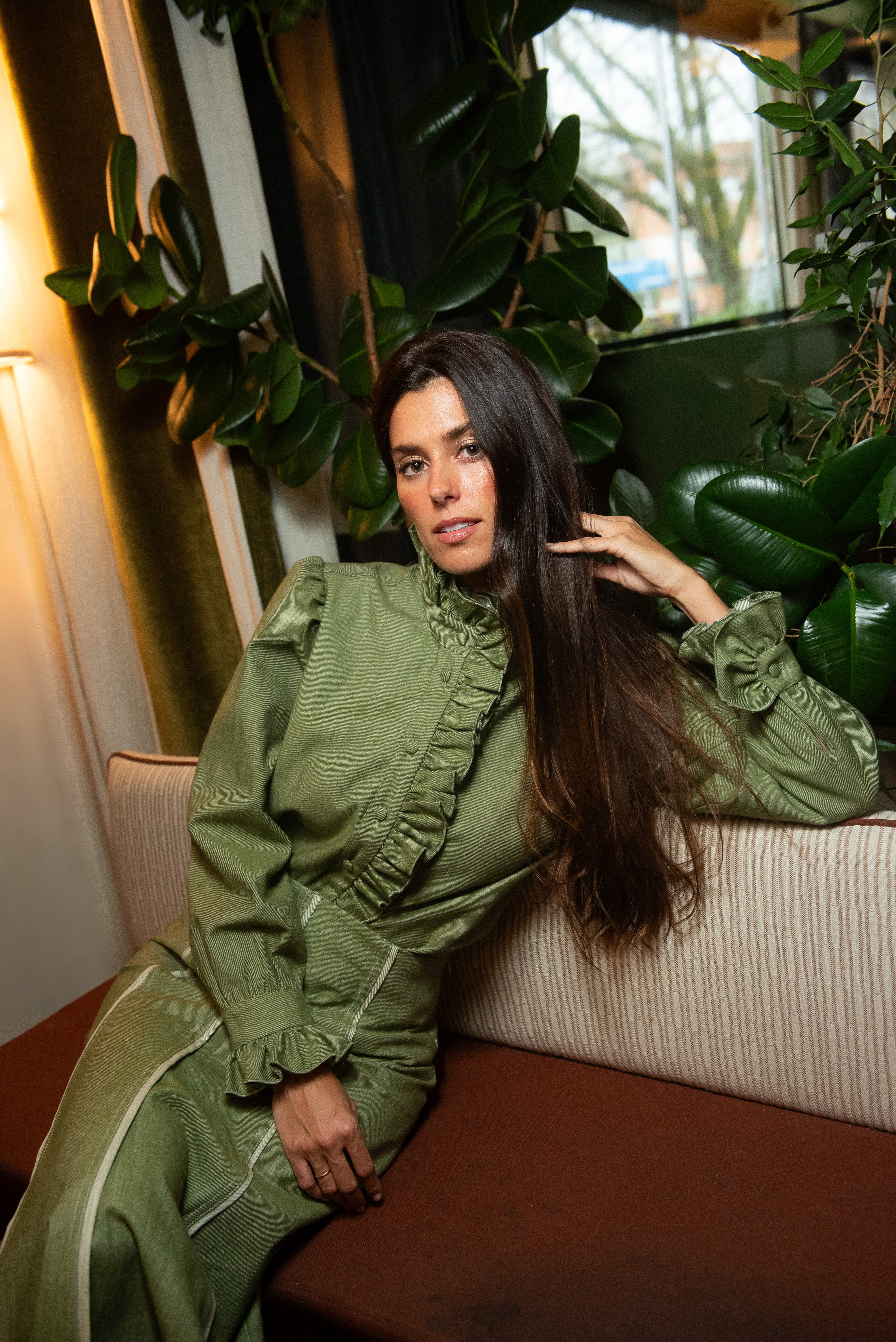 Blusa Aries Verde Volante