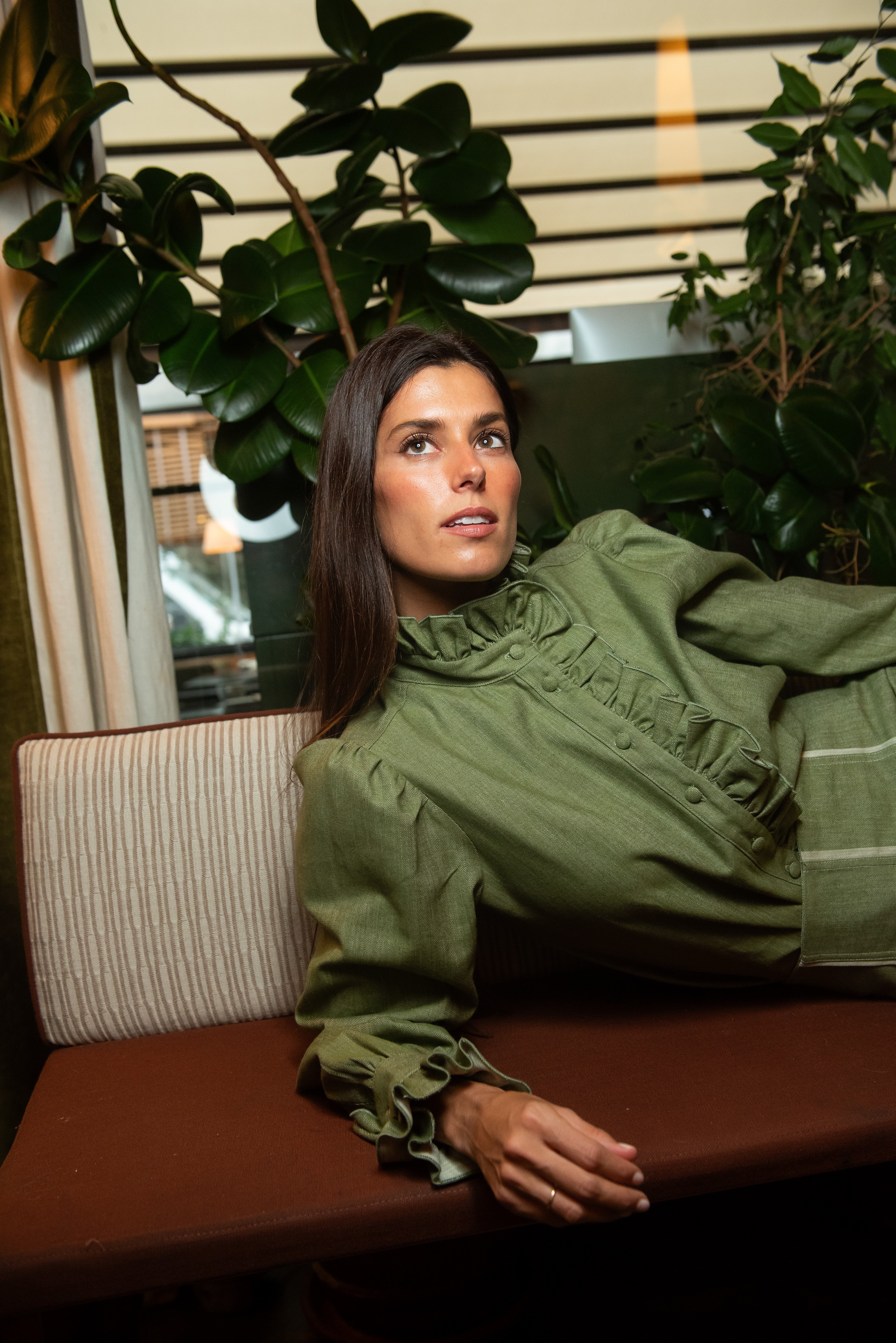 Blusa Aries Verde Volante