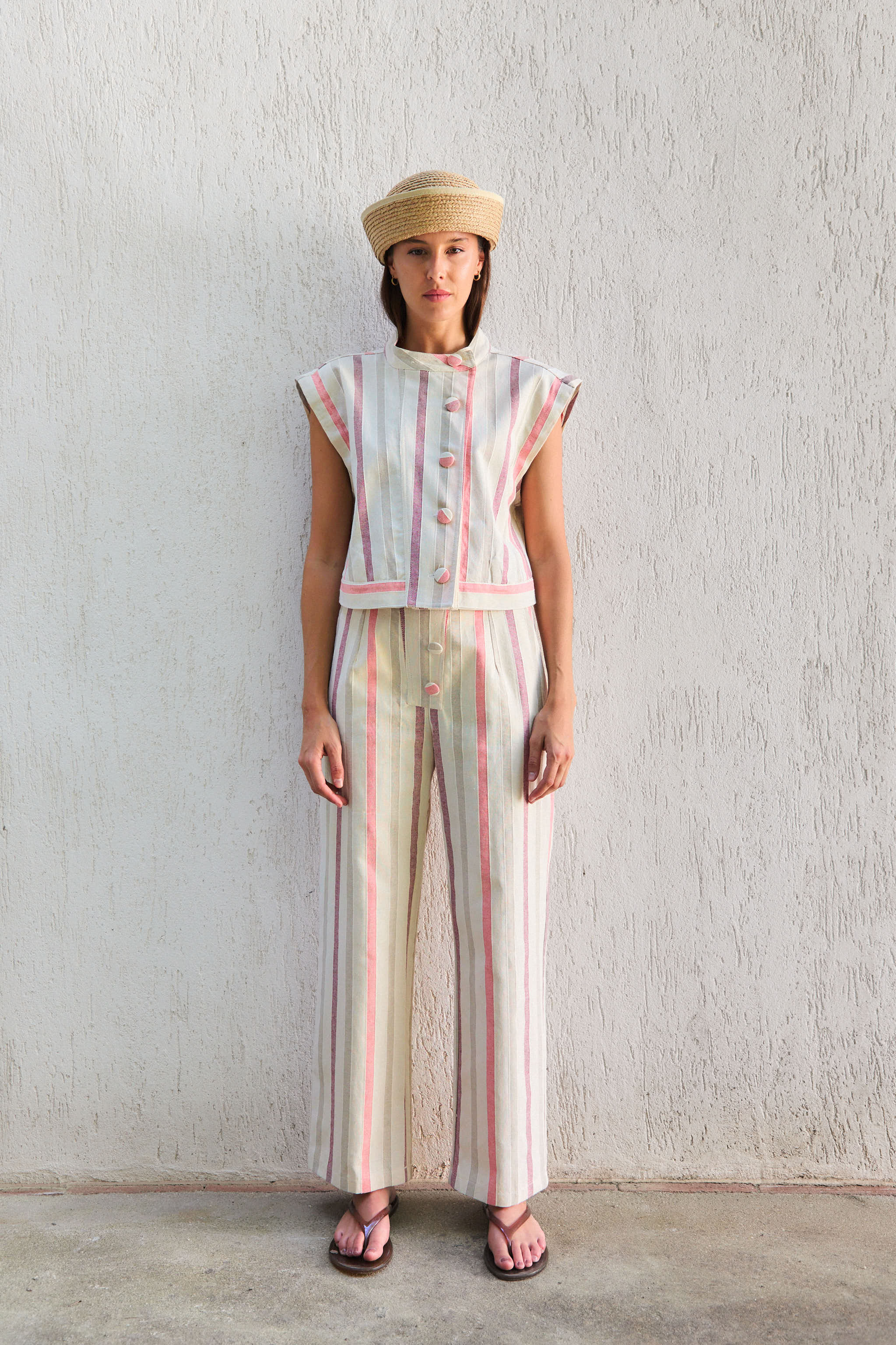 Mono '3 en 1' Amalfi Rayas Pastel