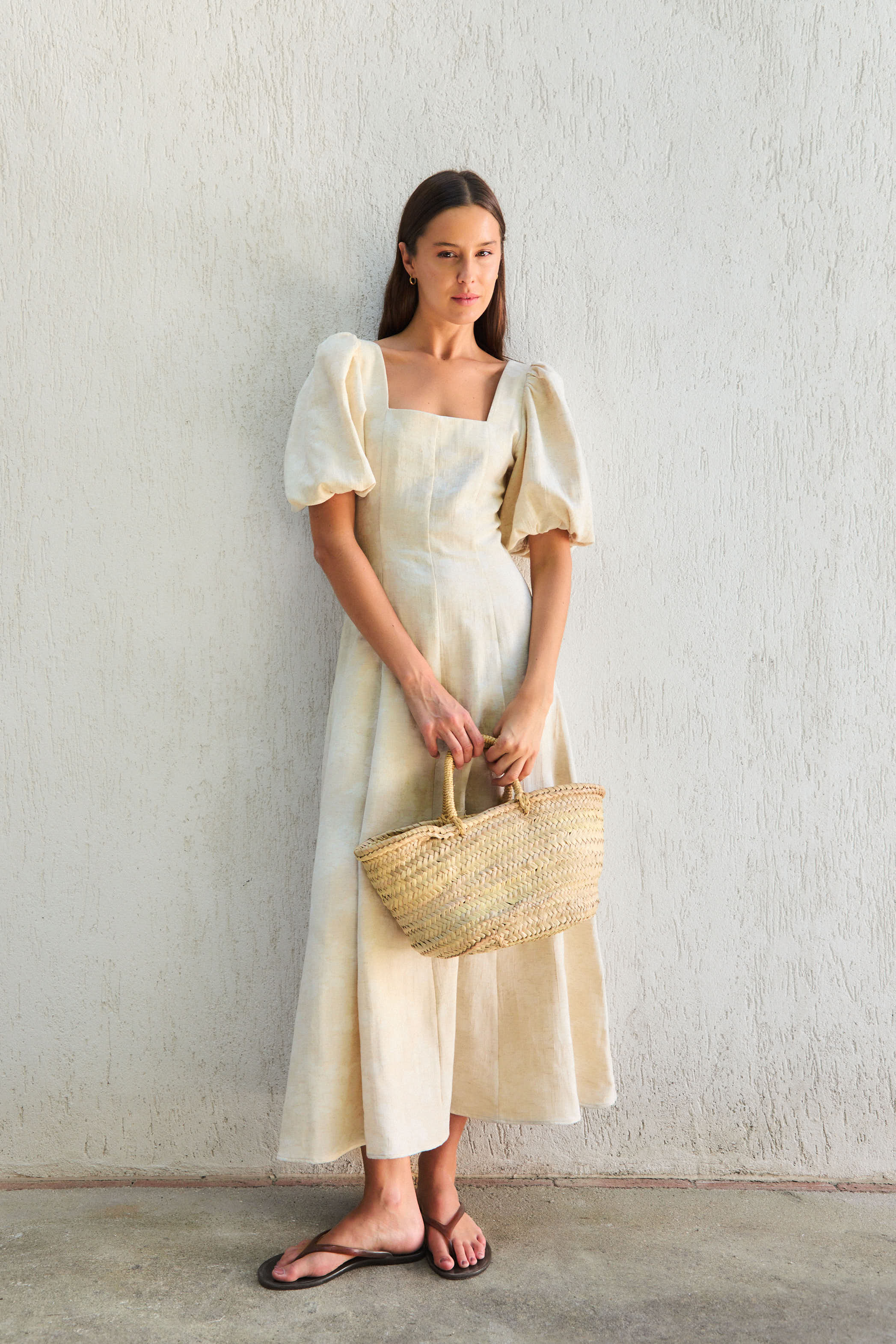 Vestido Roma Estampado Beige