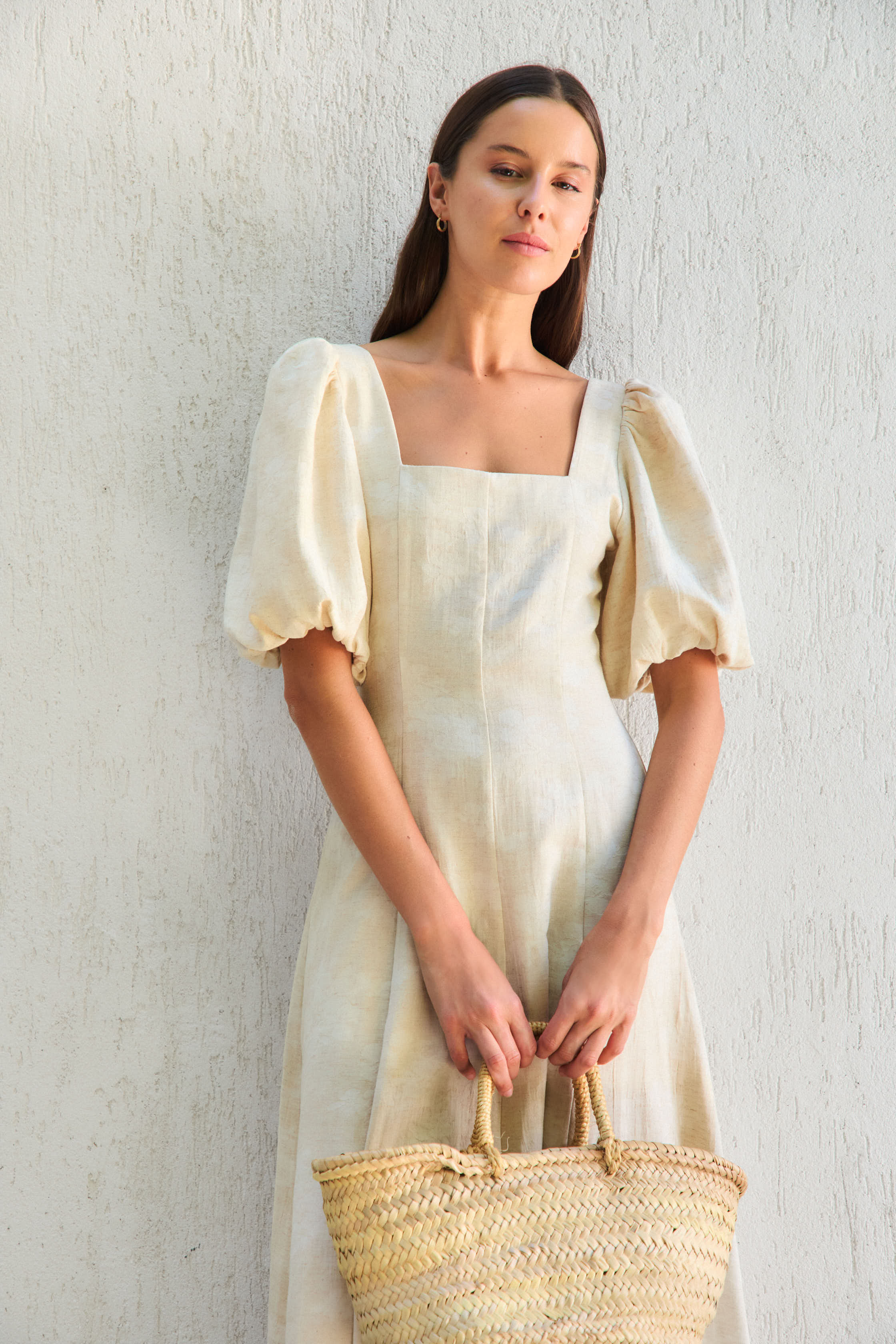 Vestido Roma Estampado Beige