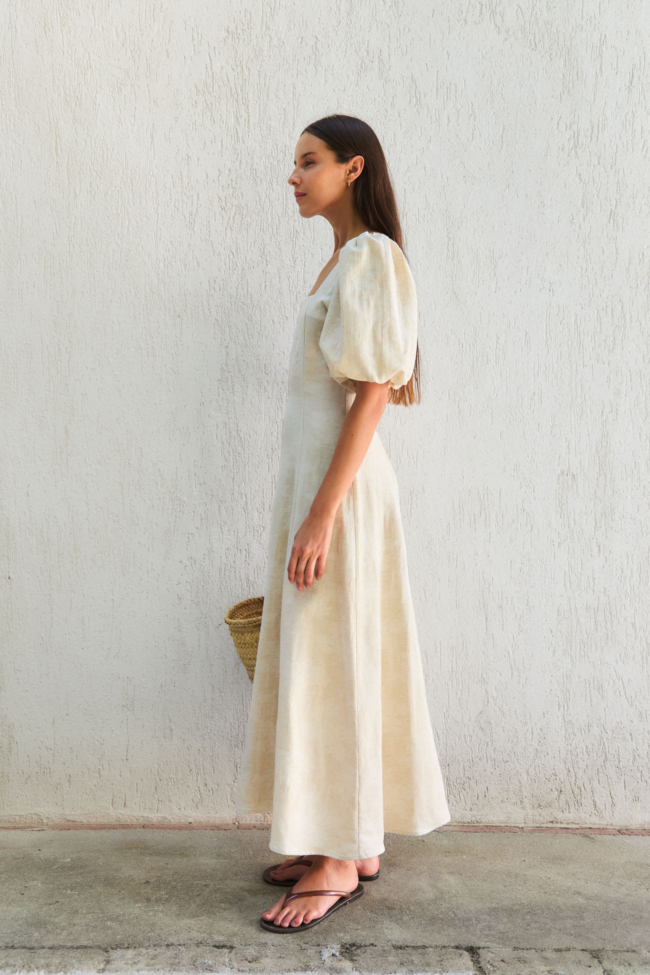 Vestido Roma Estampado Beige