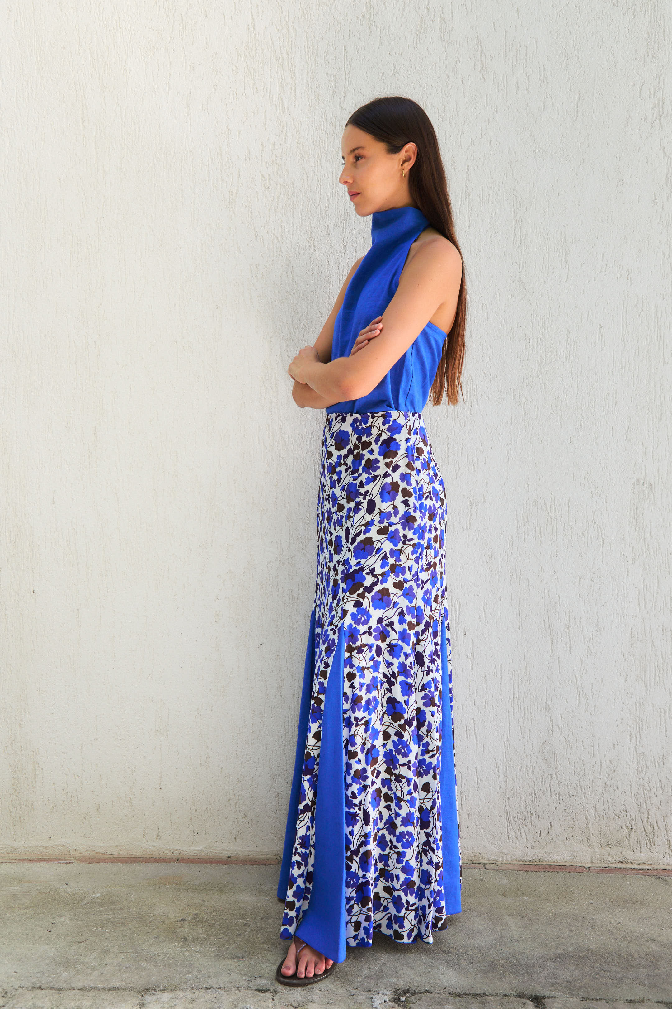 Venus Top Blue Linen