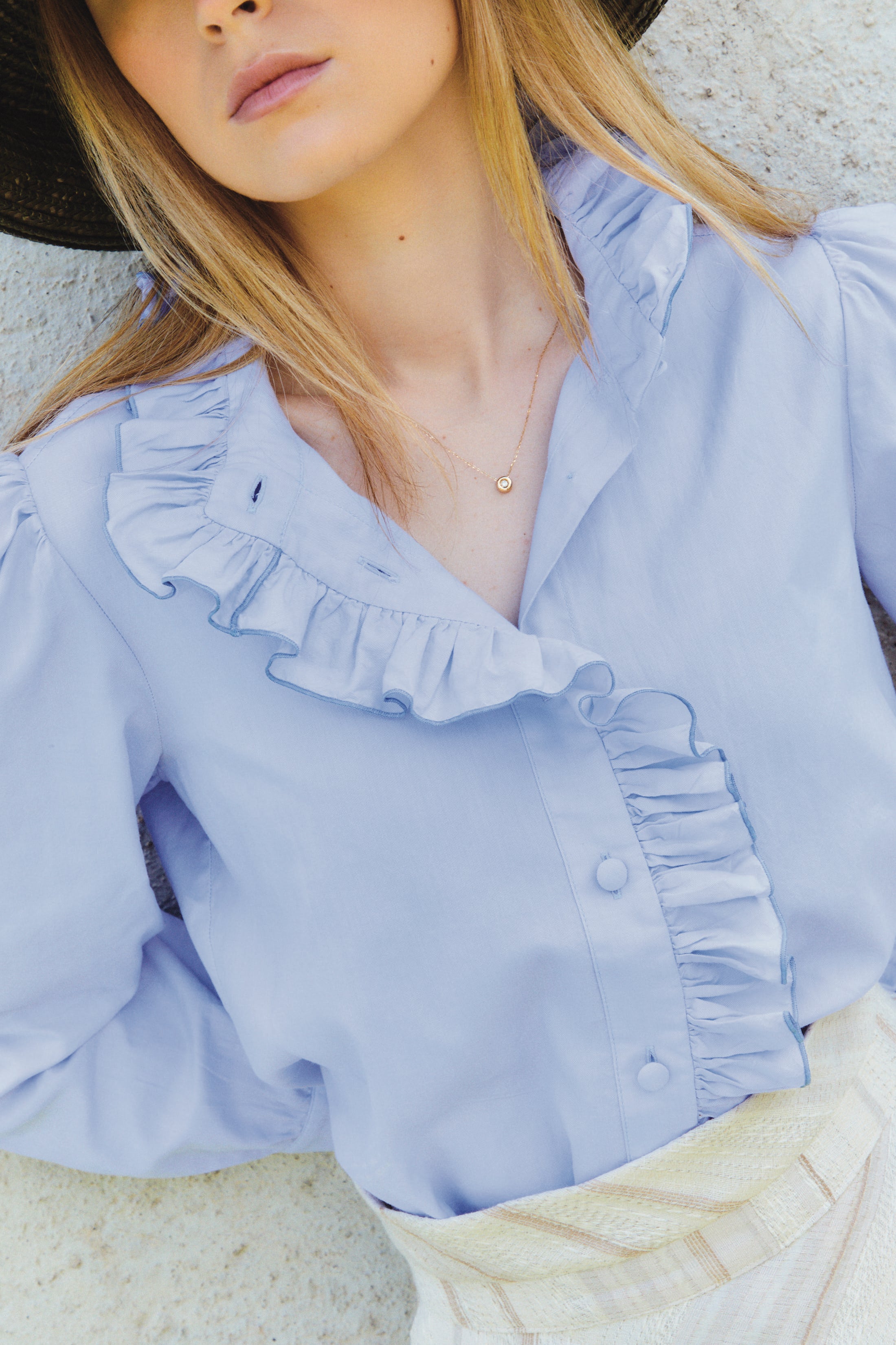 Sky Blue Willow Blouse
