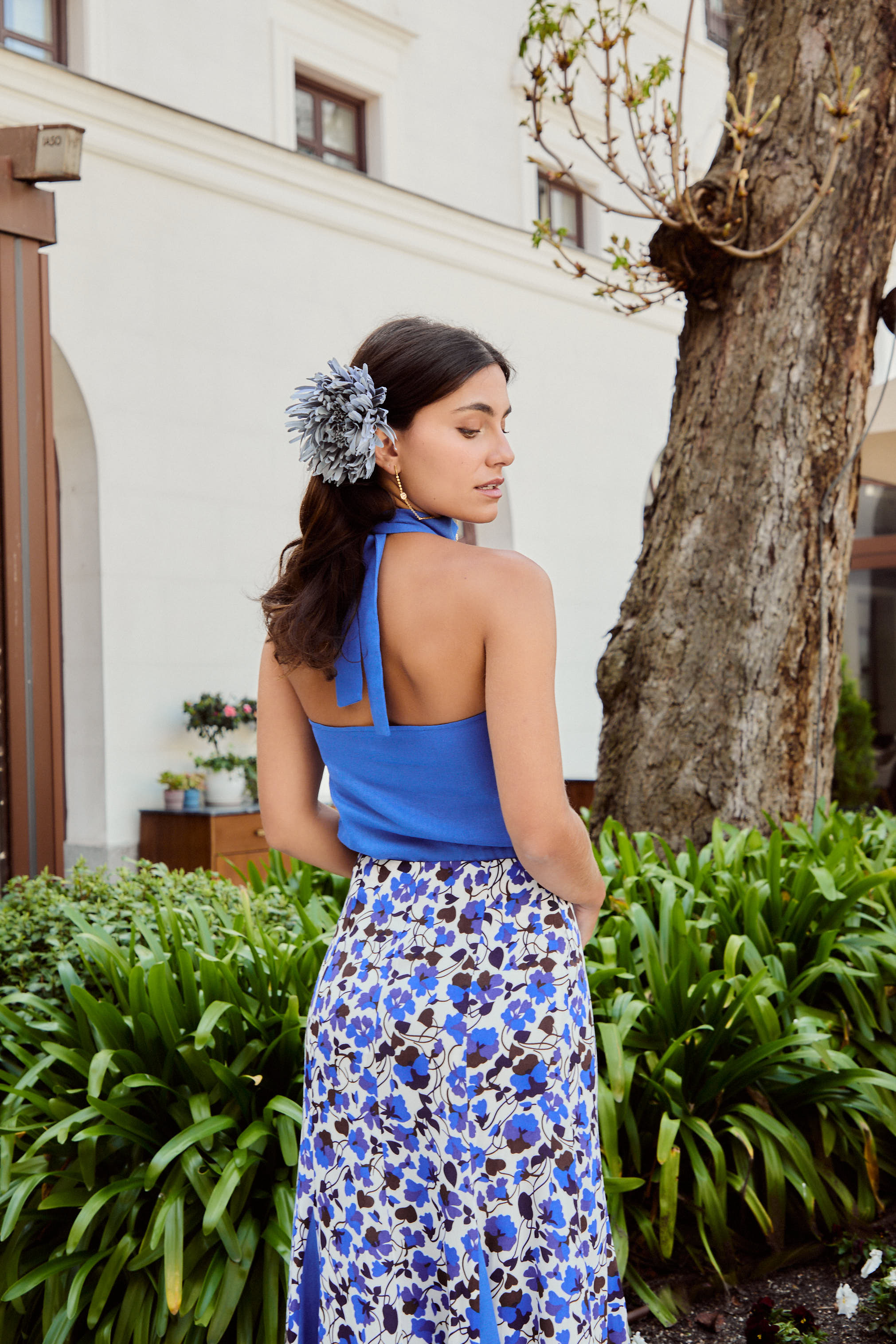 Venus Top Blue Linen