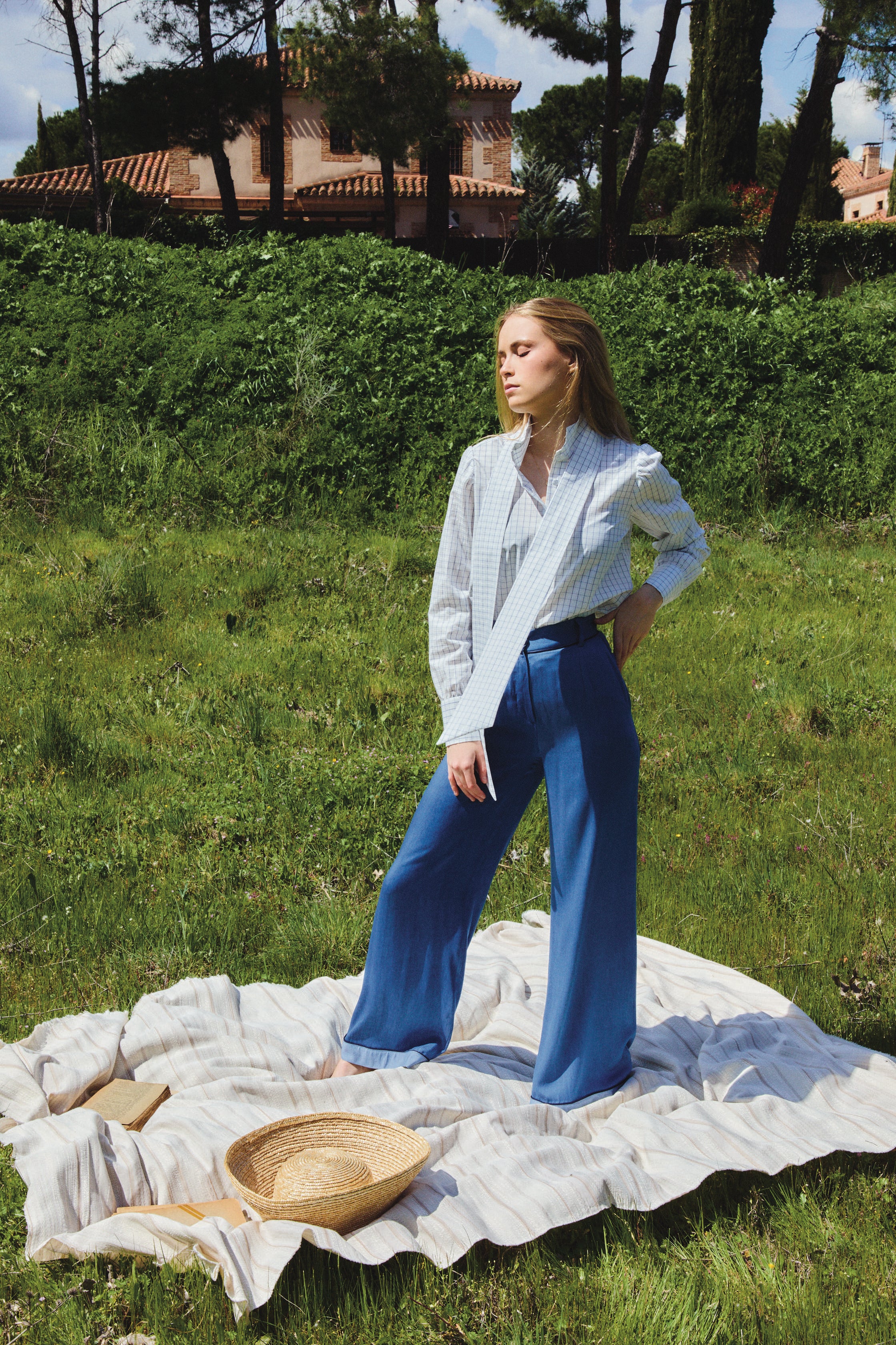 Calça de ganga azul Laurel