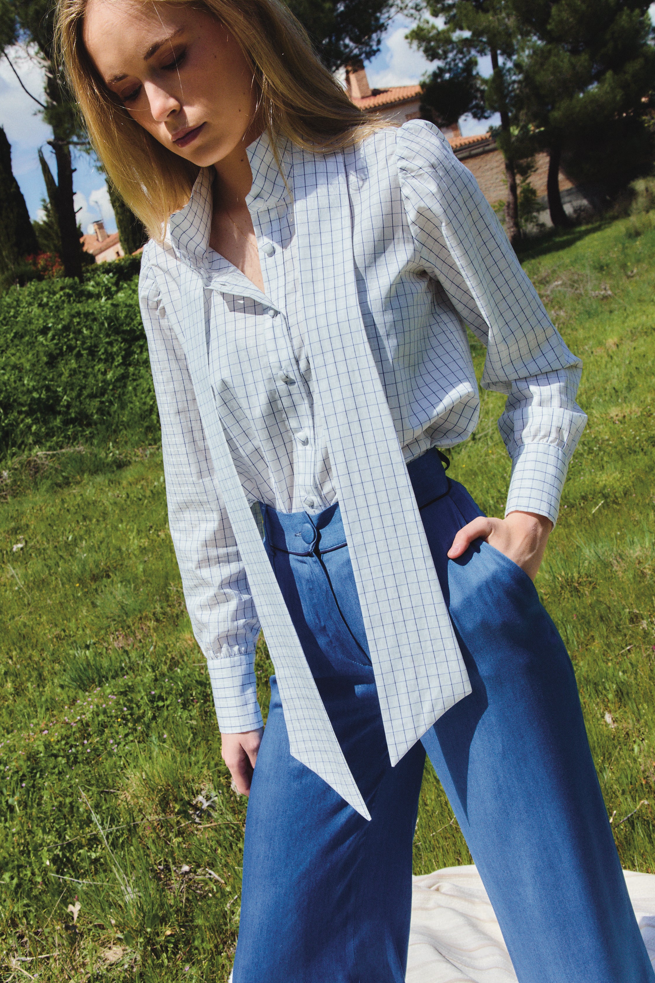 Calça de ganga azul Laurel