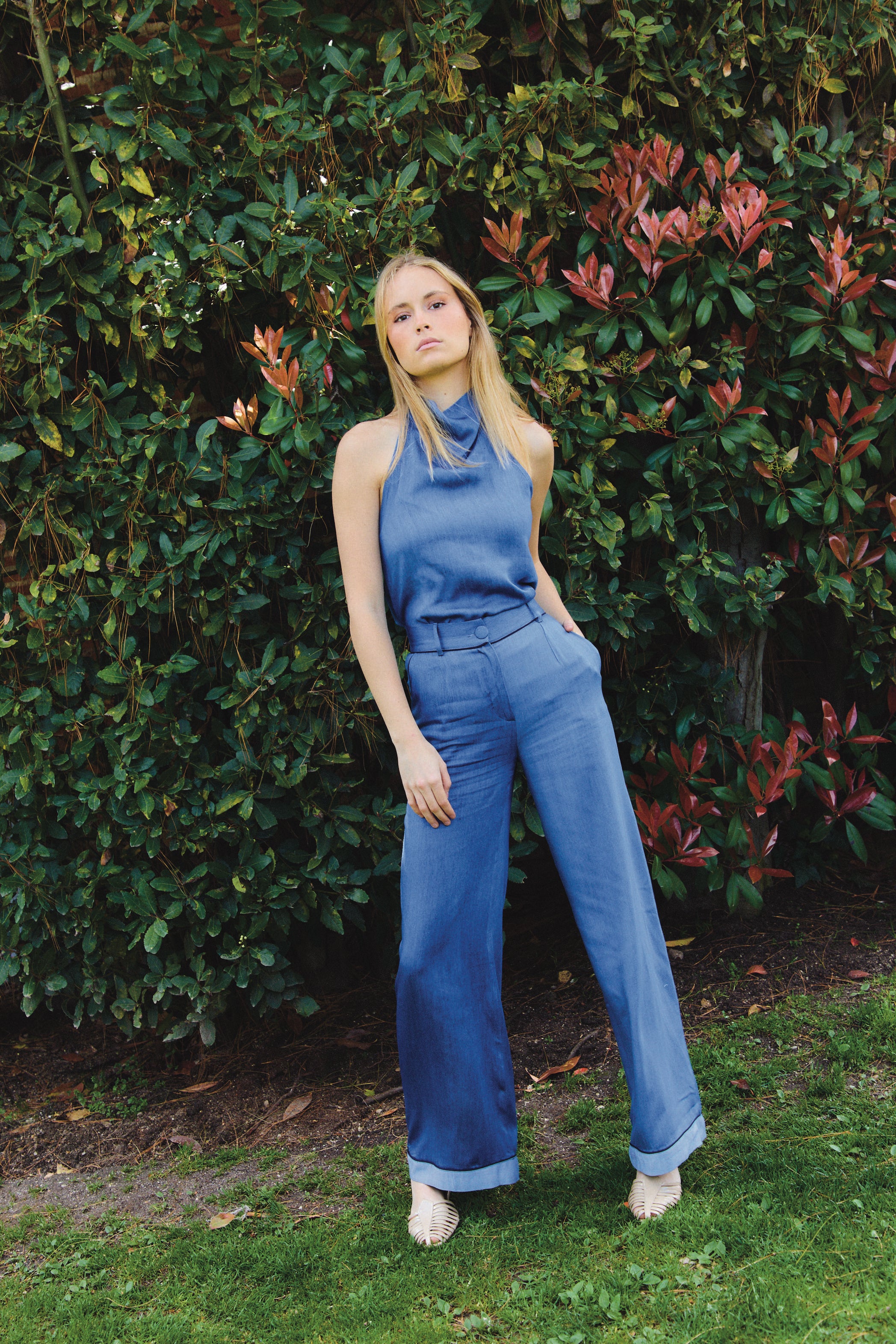 Calça de ganga azul Laurel