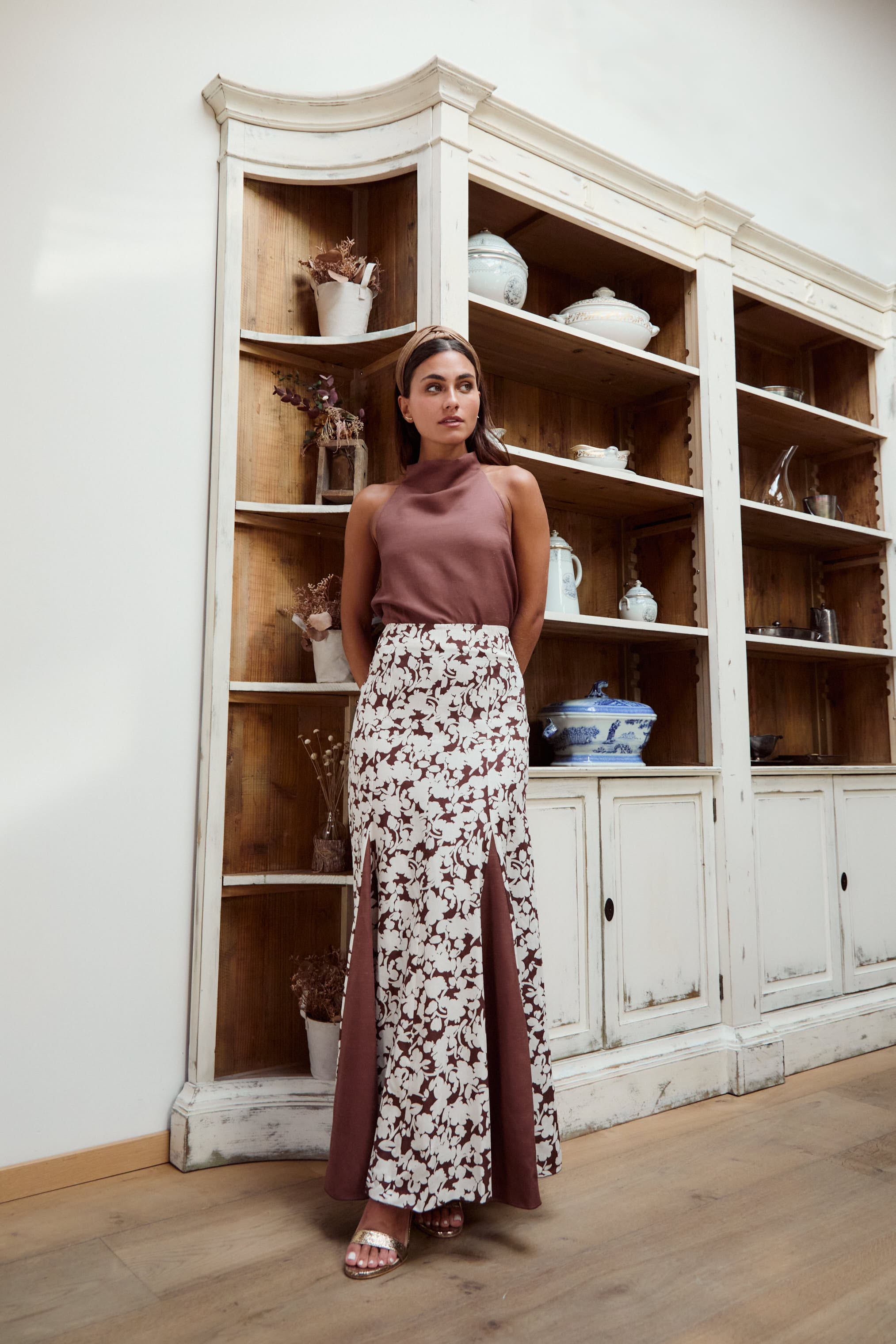 Falda Aurora Marrón