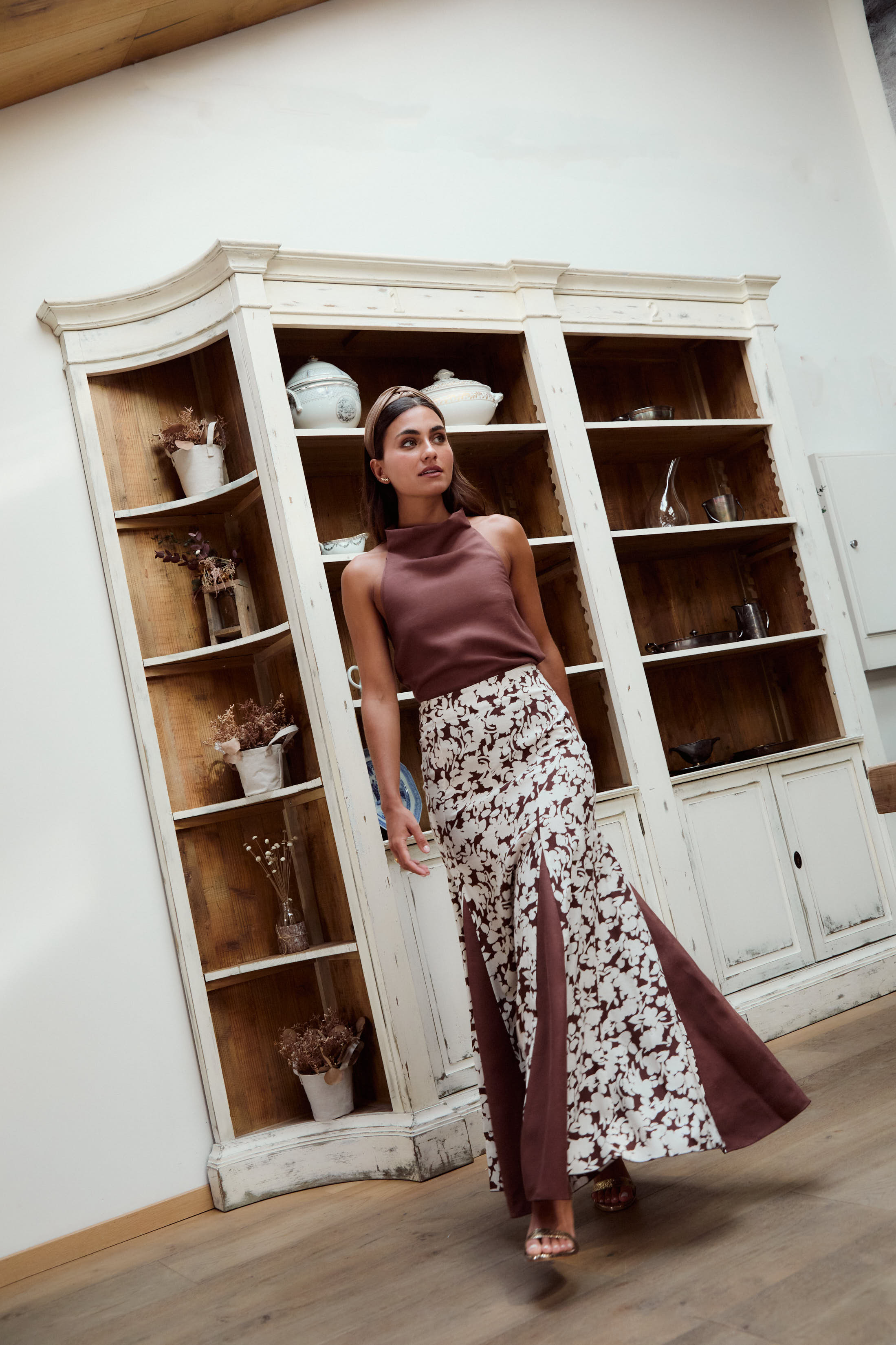 Falda Aurora Marrón