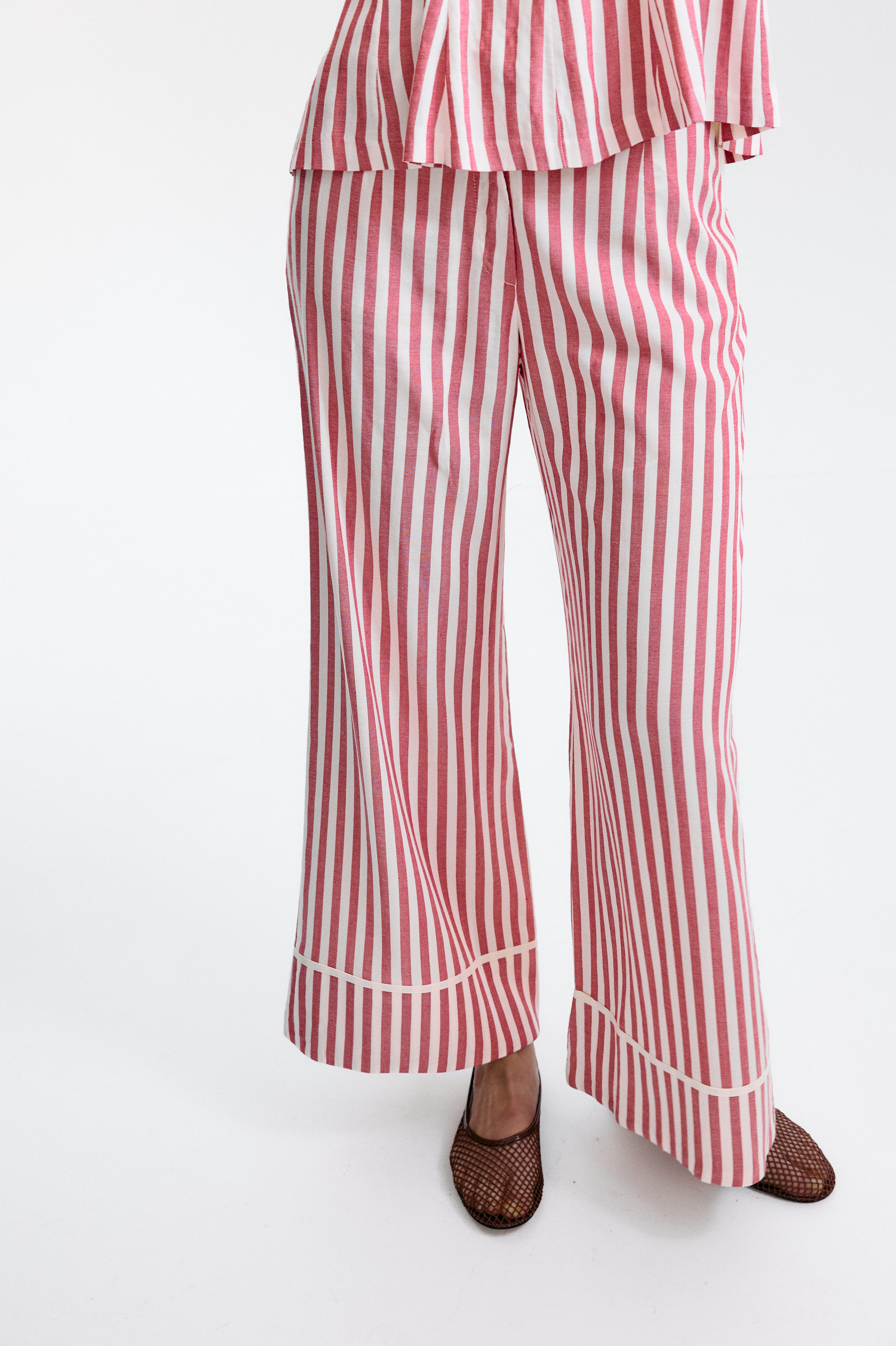 Pantalón Gelosia Rayas Blanco y Rojo