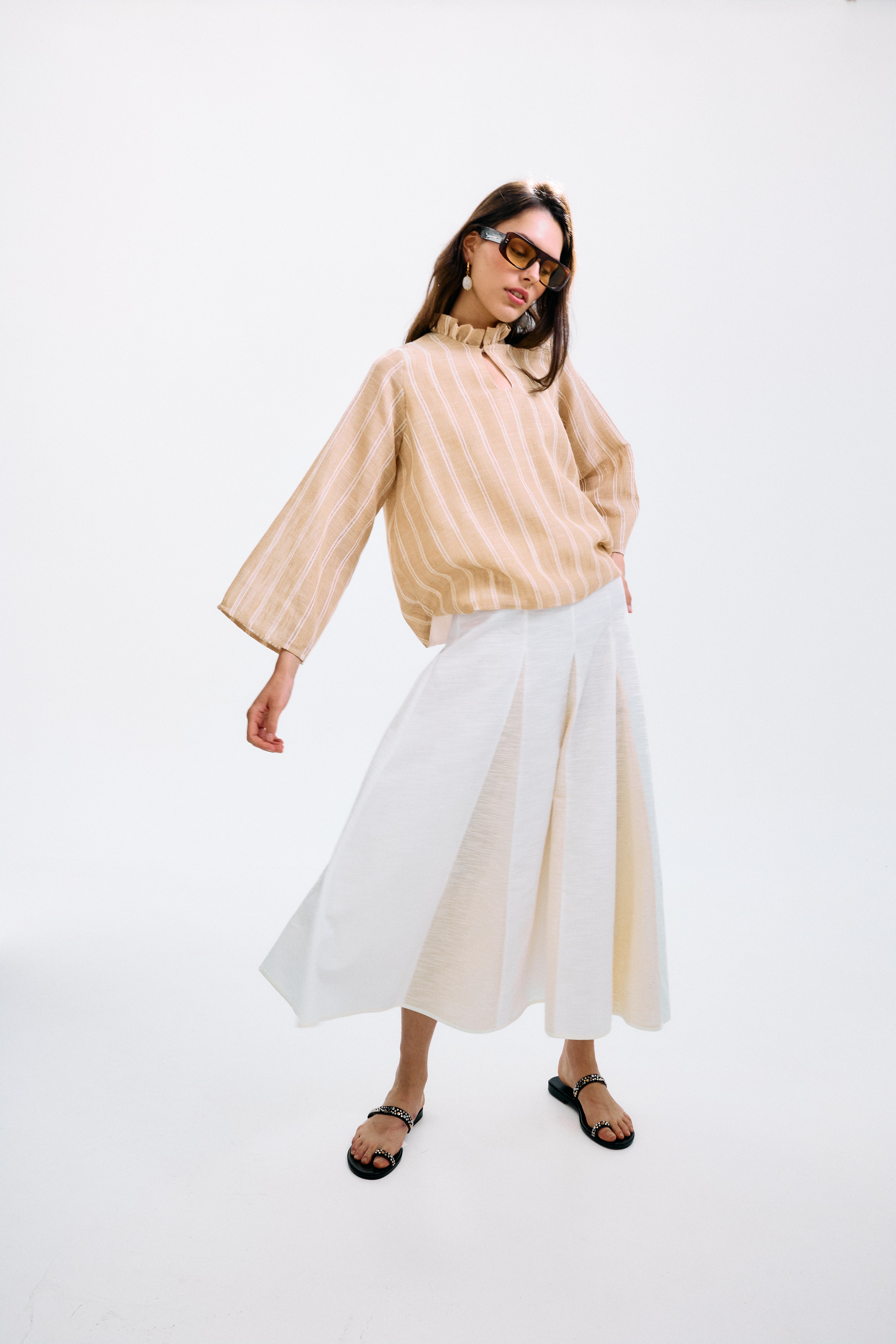 Falda Nuvola Midi Vuelo Crudo-PRE ORDER