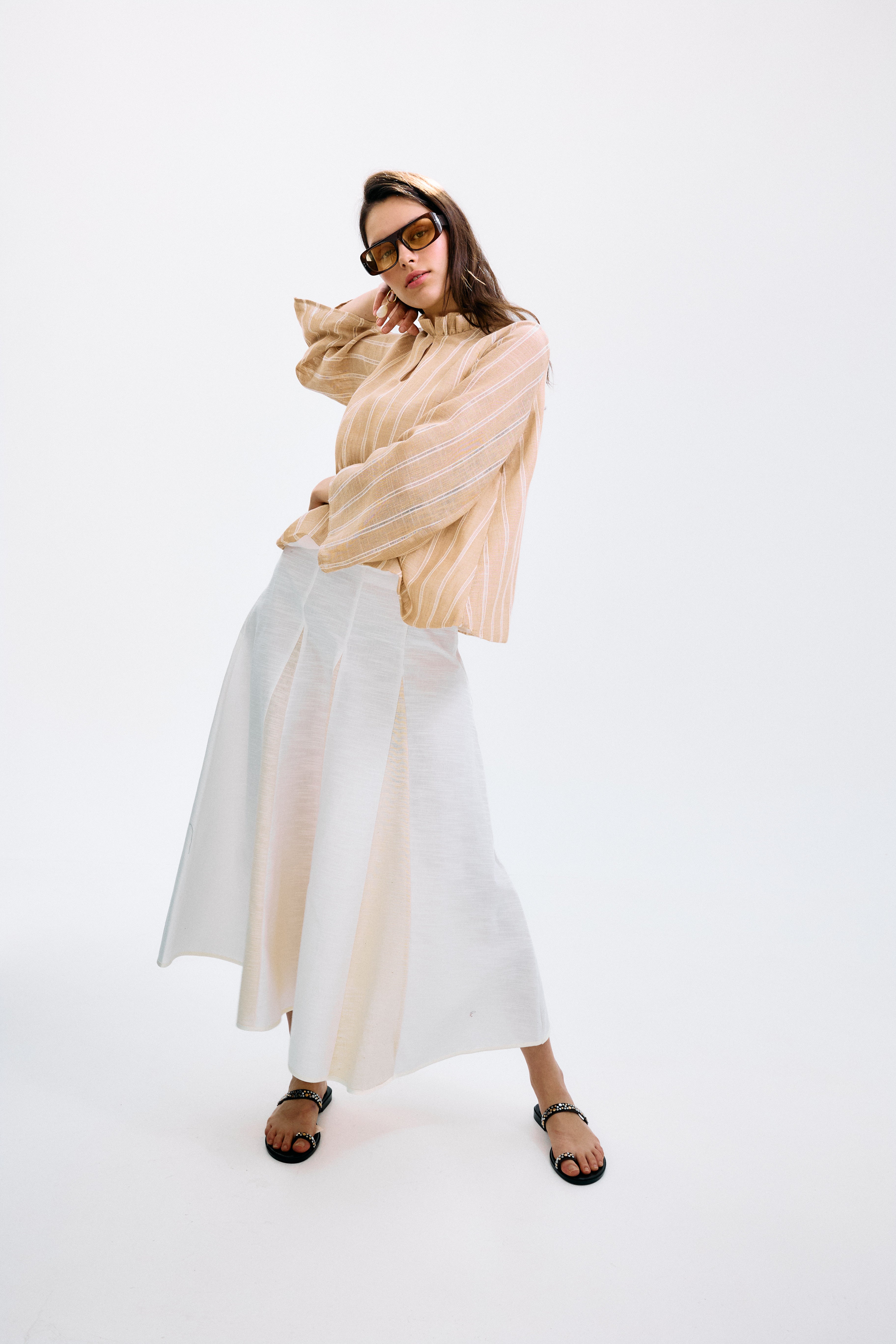 Falda Nuvola Midi Vuelo Crudo-PRE ORDER