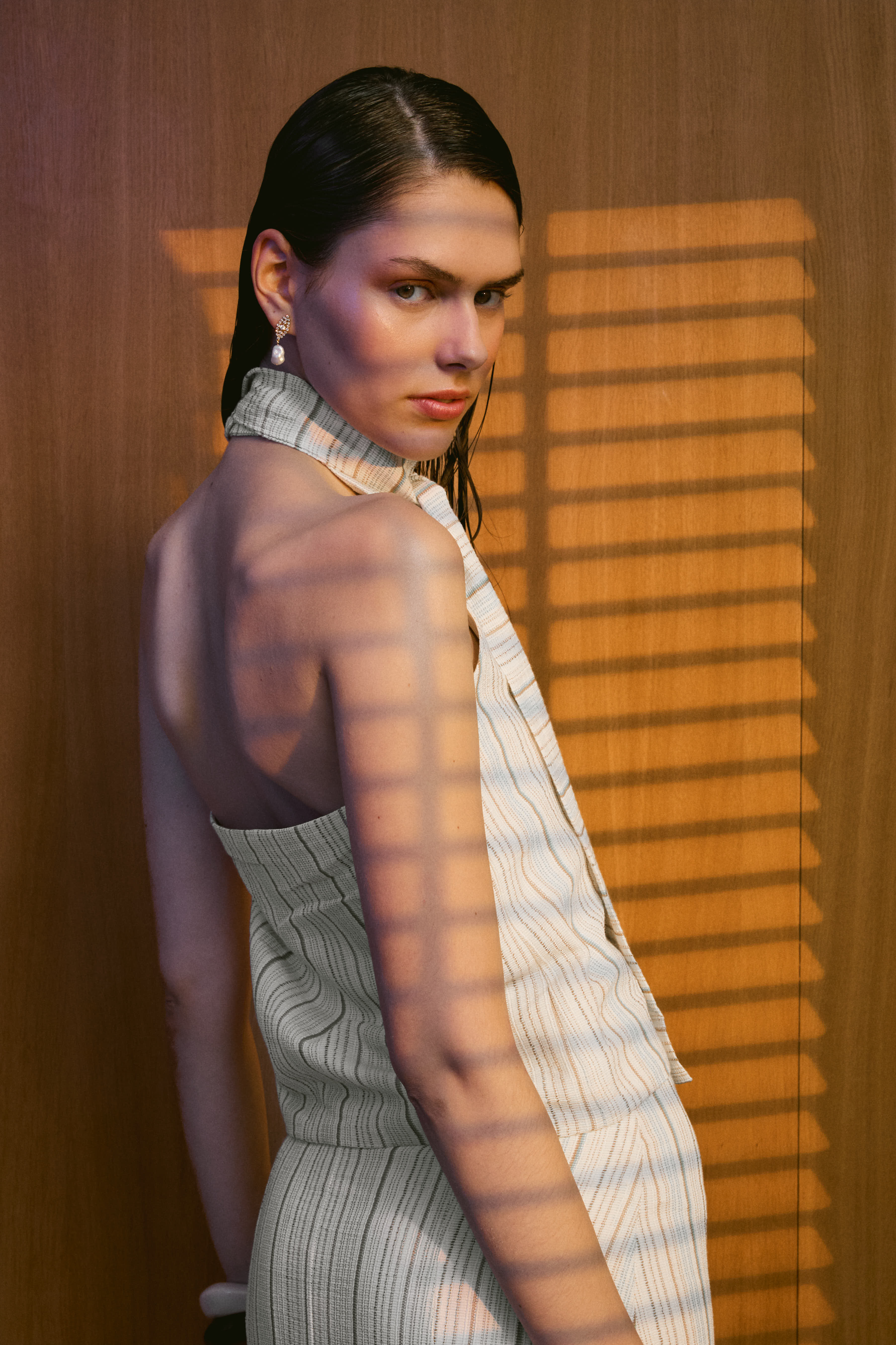 Top Armonia Crudo Rayas Beige