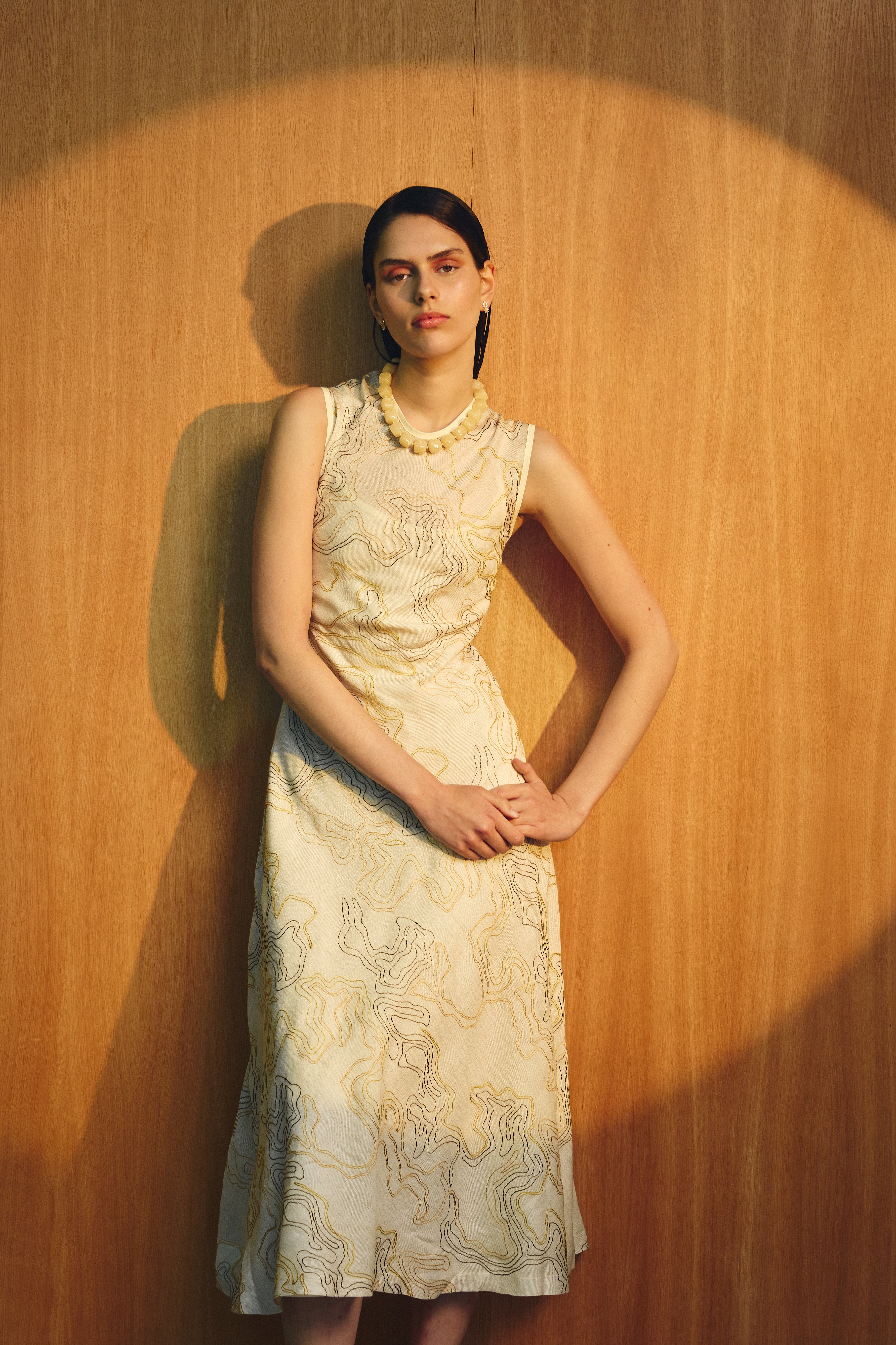 Vestido Sprezzatura Bordados Amarillo- PRE ORDER