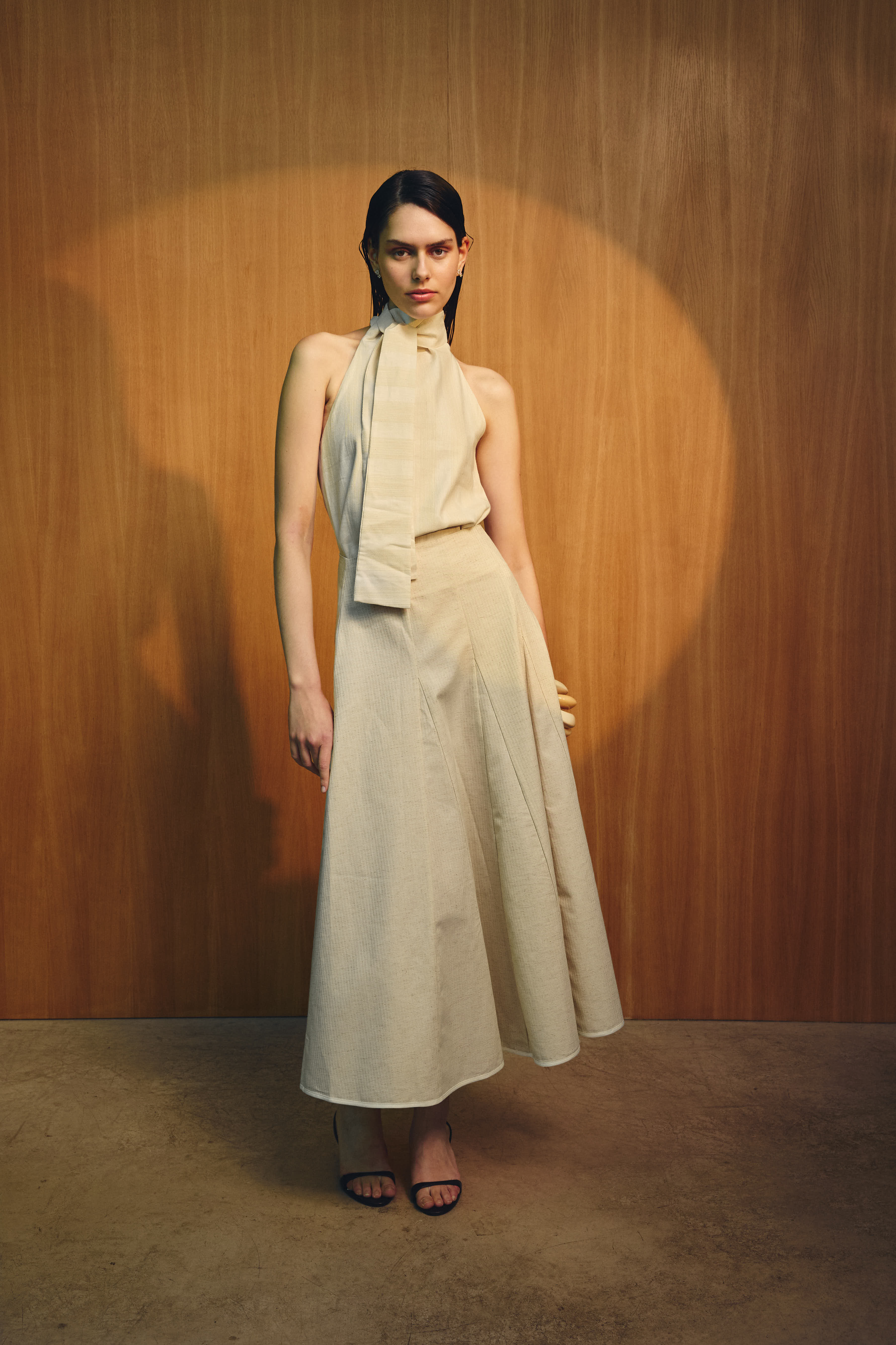 Falda Vela Midi Crudo