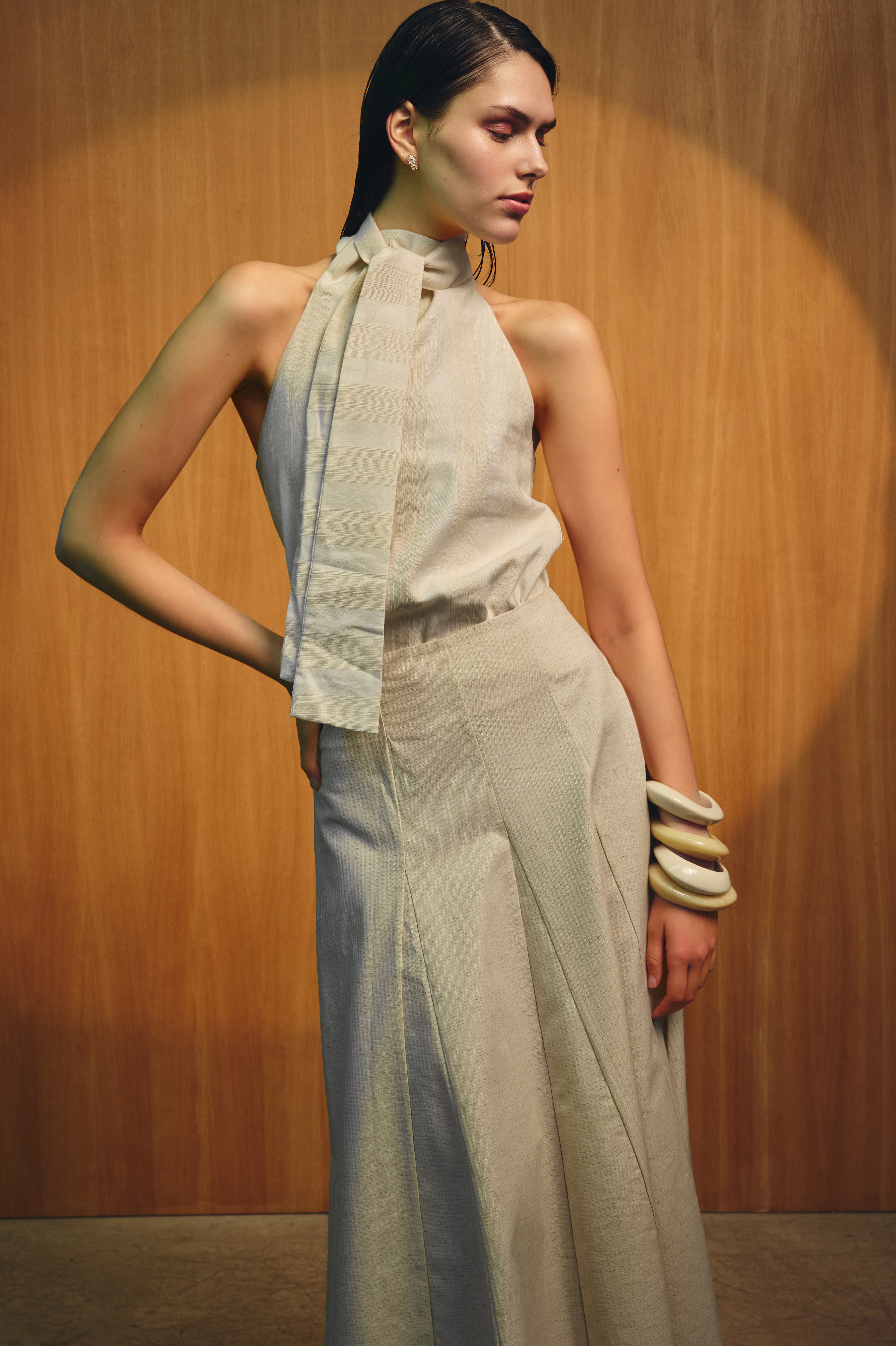 Raw Midi Sail Skirt