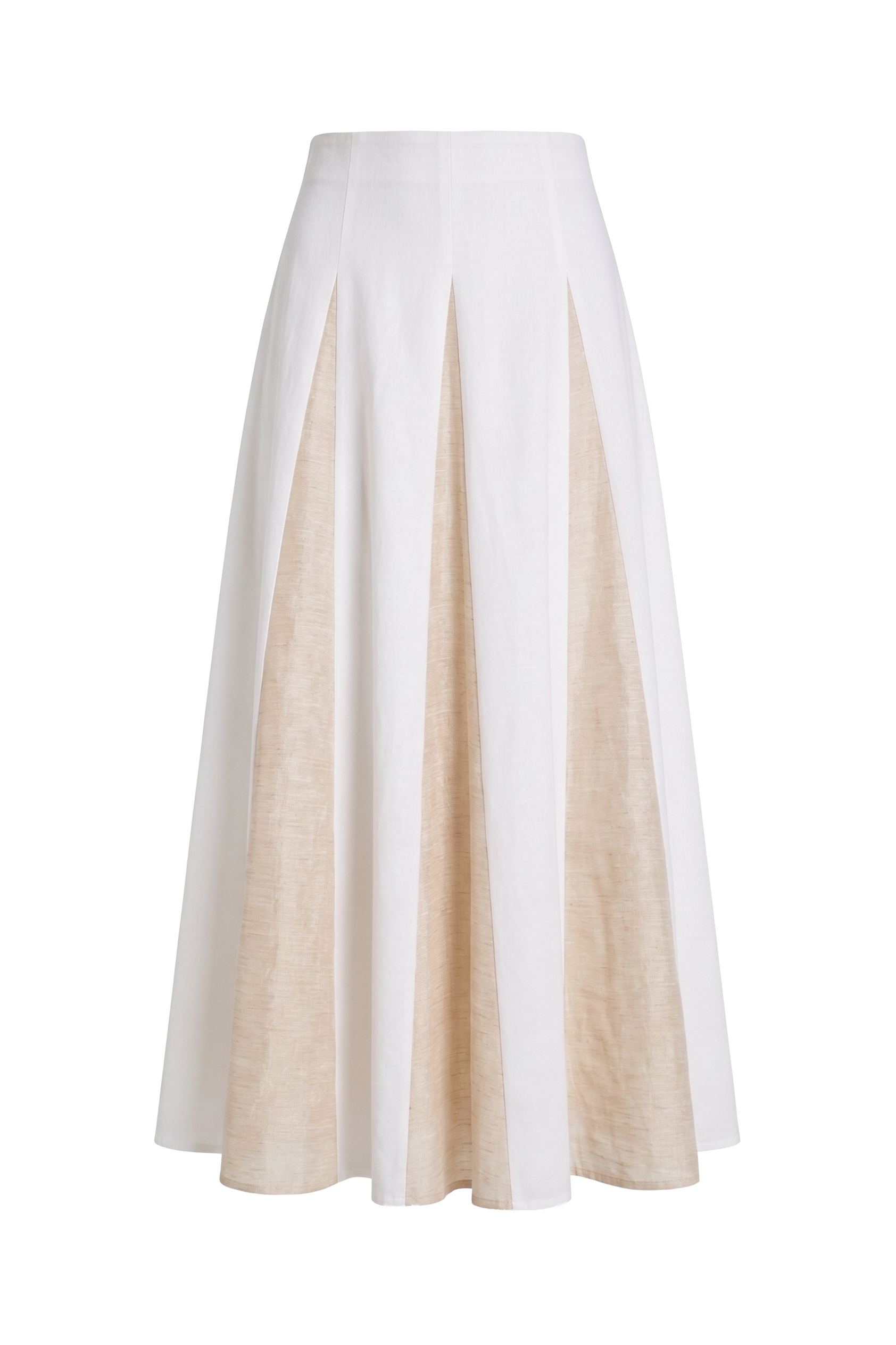 Nuvola Midi Flared Skirt Ecru