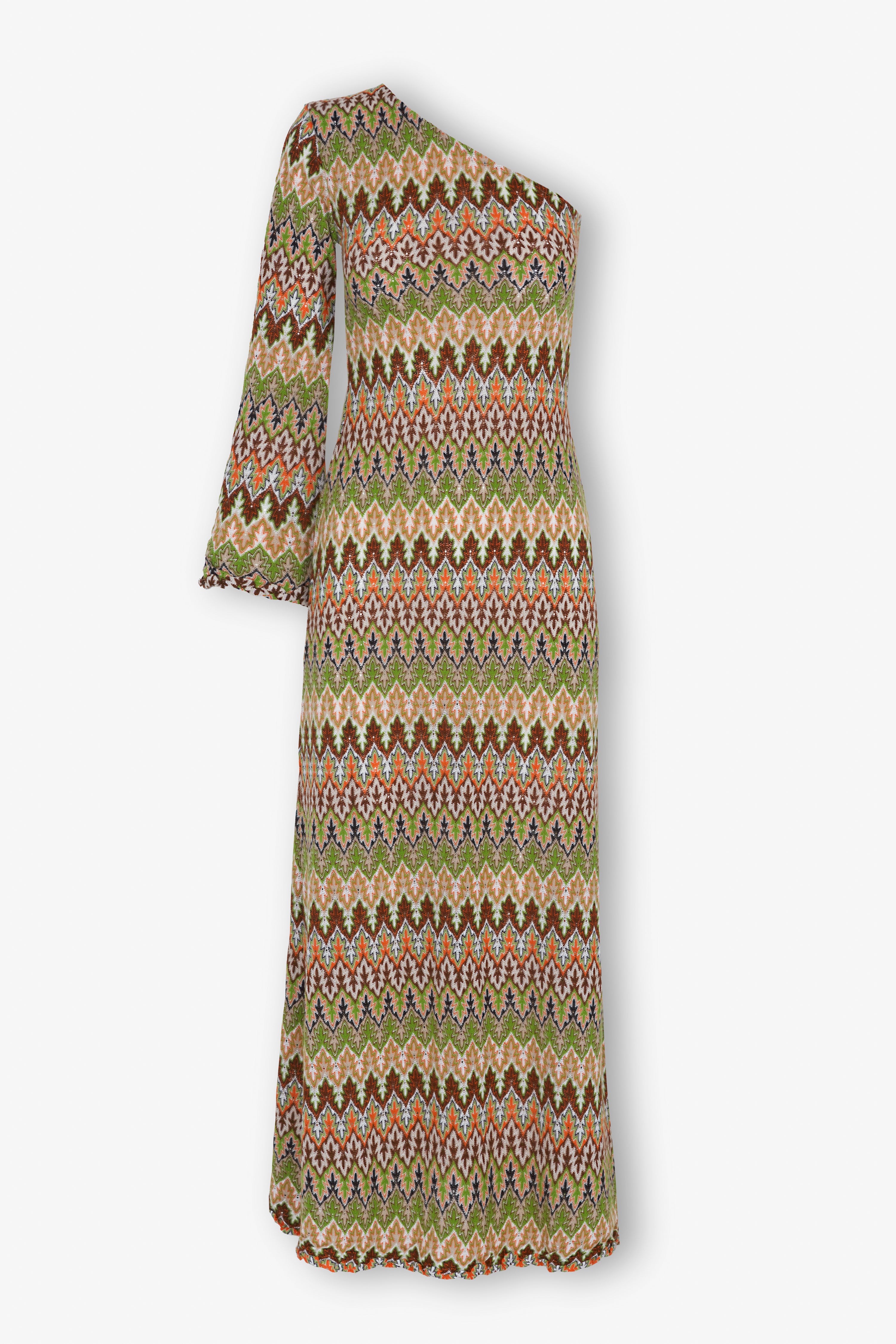 Vestido largo asimétrico de punto para mujer de IPA Brand