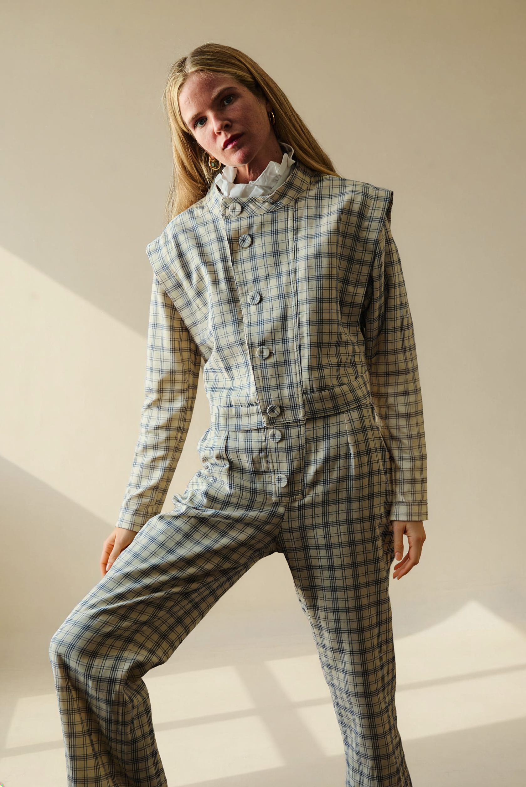 Mono '4 en 1' Latido Cuadros Azul