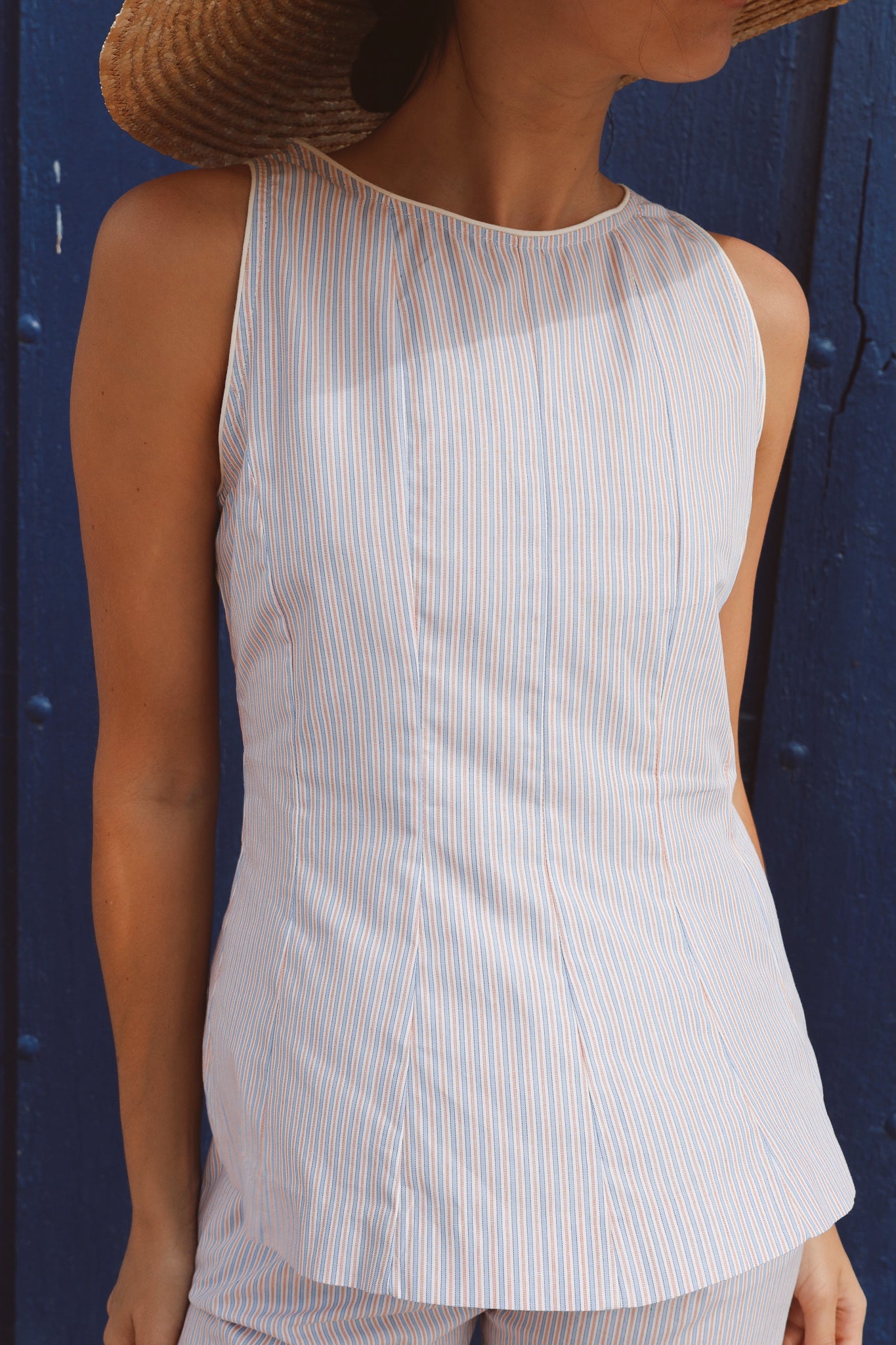 Top Brisa Rayas Azul
