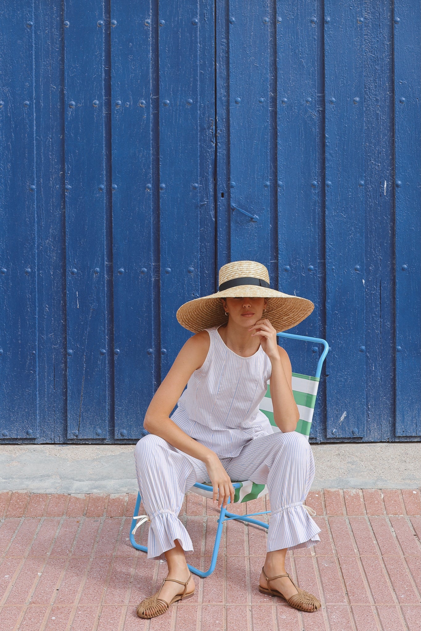 Pantalón Brisa Rayas Azul