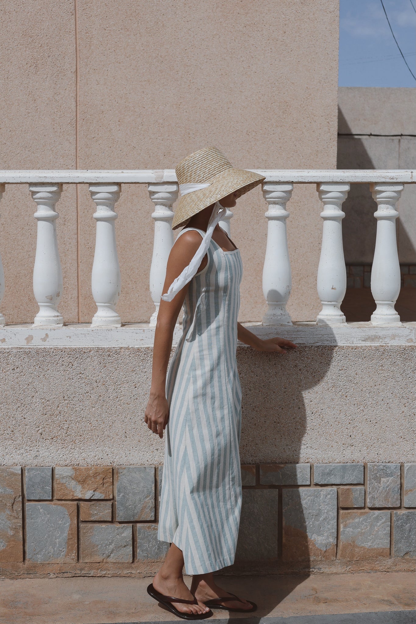 Vestido Marinella Rayas Azul
