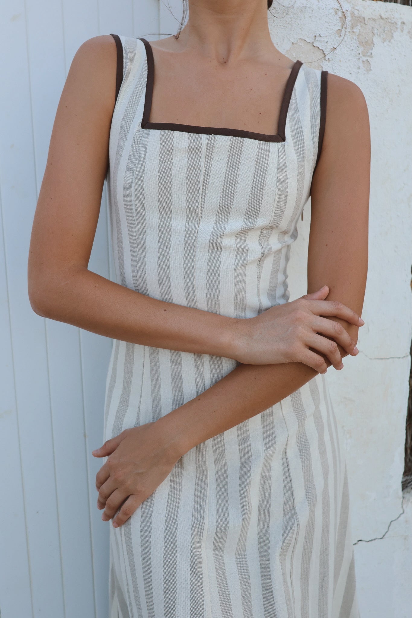 Vestido Terra Rayas Beige